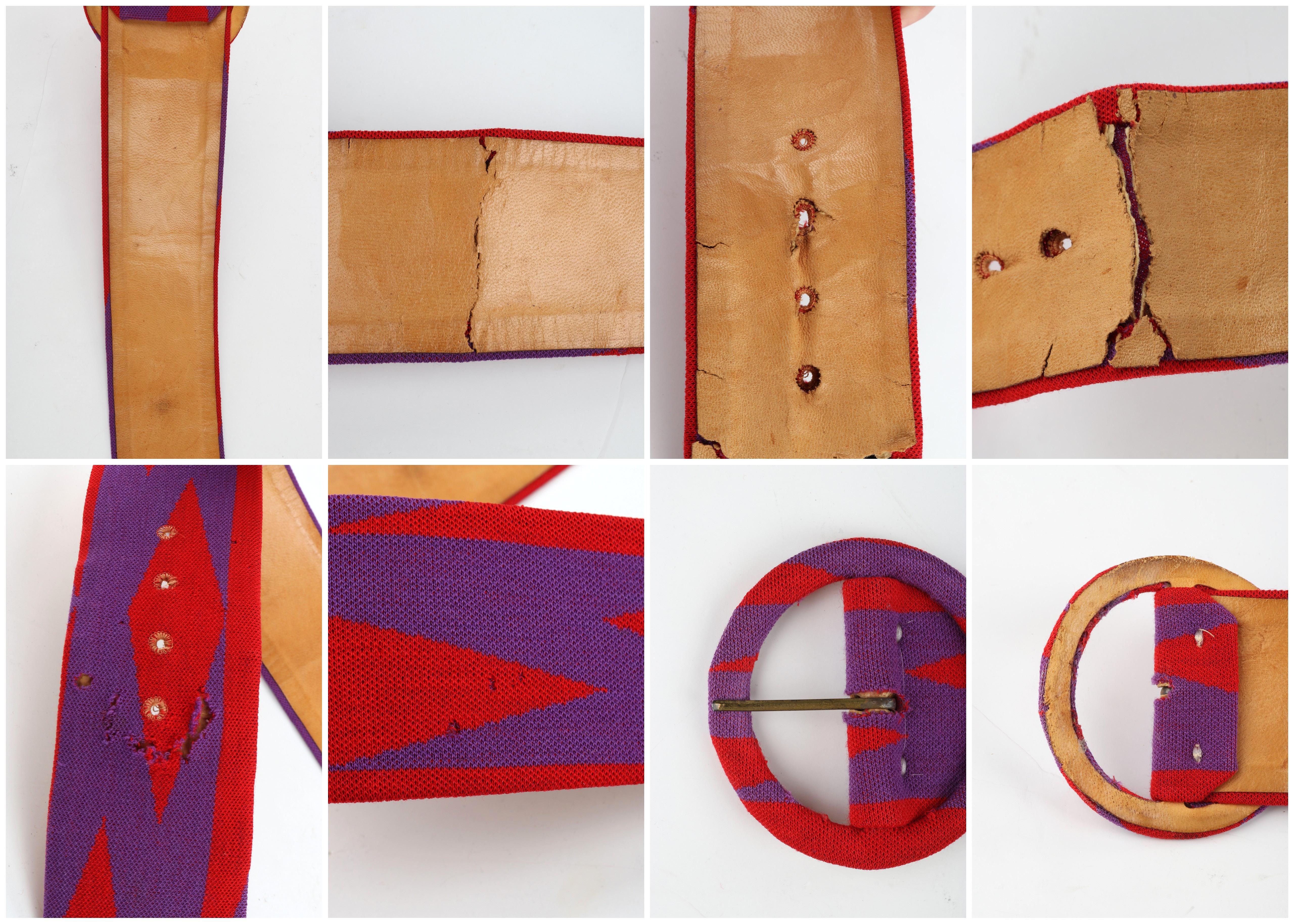 RUDI GERNREICH Harmon Knitwear c.1971 Purple Red Mod Op Art Wool Knit Day Dress For Sale 7