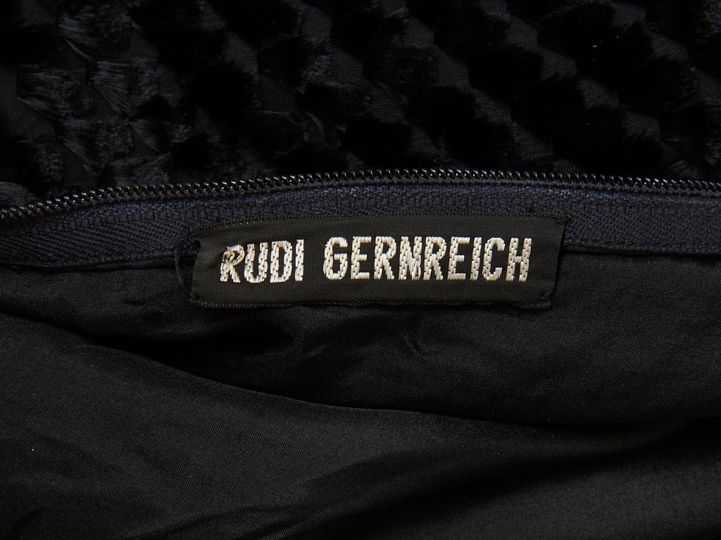 Rudi Gernreich  Late 60's Cut Velvet Mini Dress 1