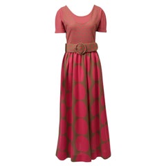Rudi Gernreich Pink/Olive Knit Dress