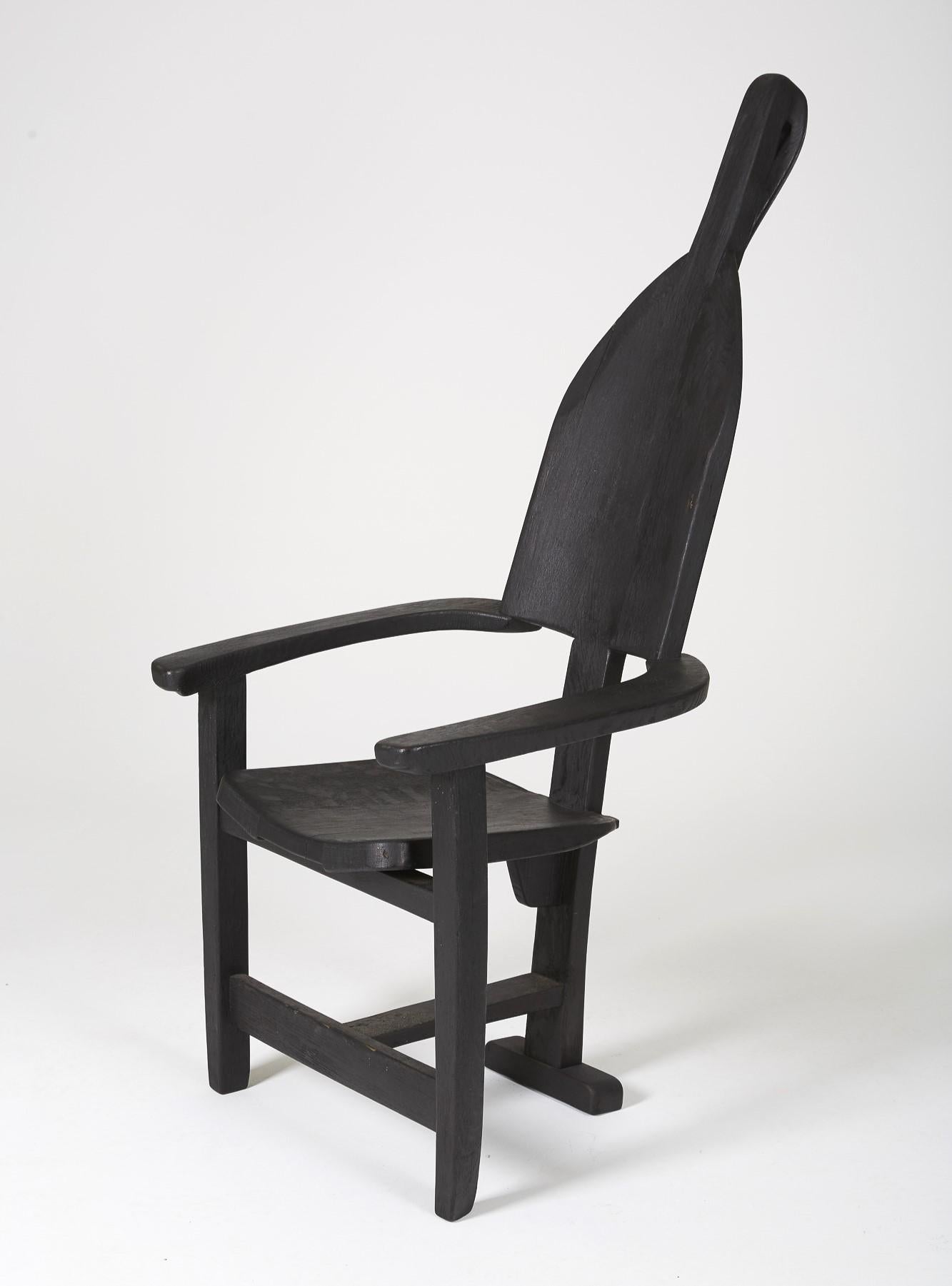 Brutalist Rudi Muth armchair For Sale