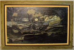 Rudi Olsen, Danish Artist, Oil on Canvas, "Thunder Jutland", Dated 1961