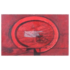Rudi Olsen. “Red composition”. Oil on canvas. 1961.