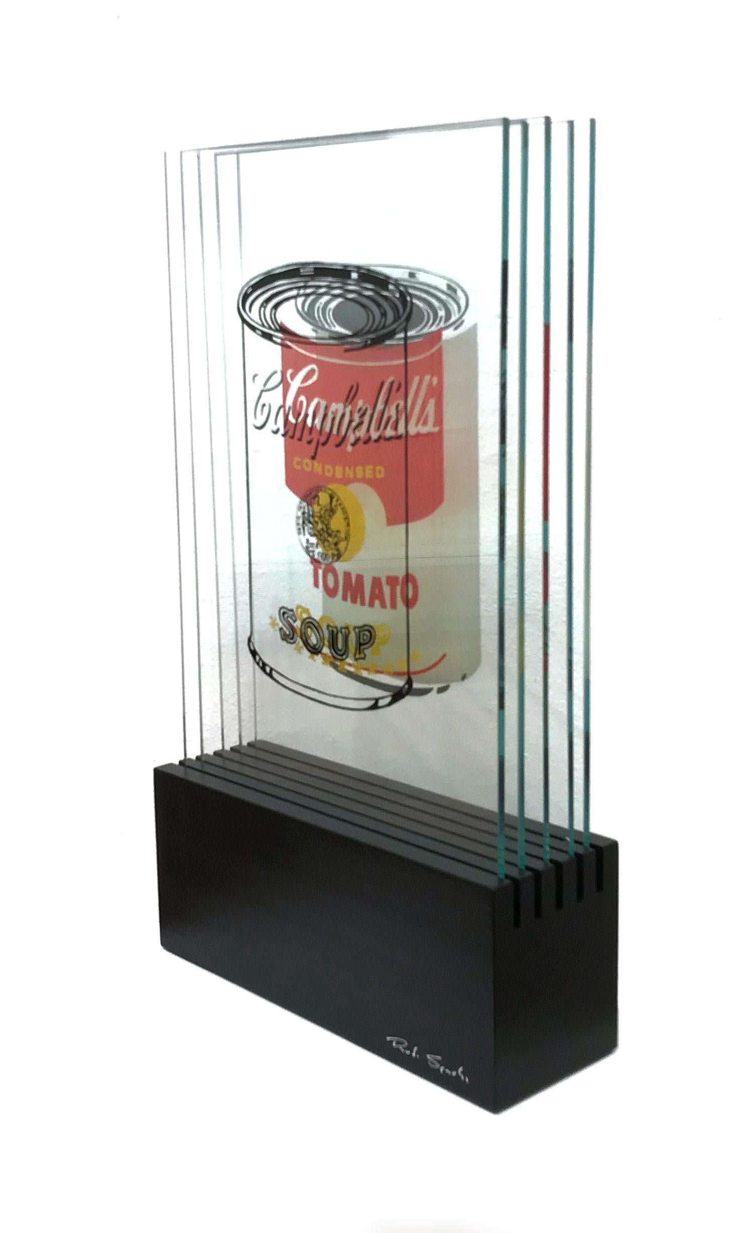 Sculpture en verre 3D « Campbell's Tomato Soup » d'après Andy Warhol en vente 9