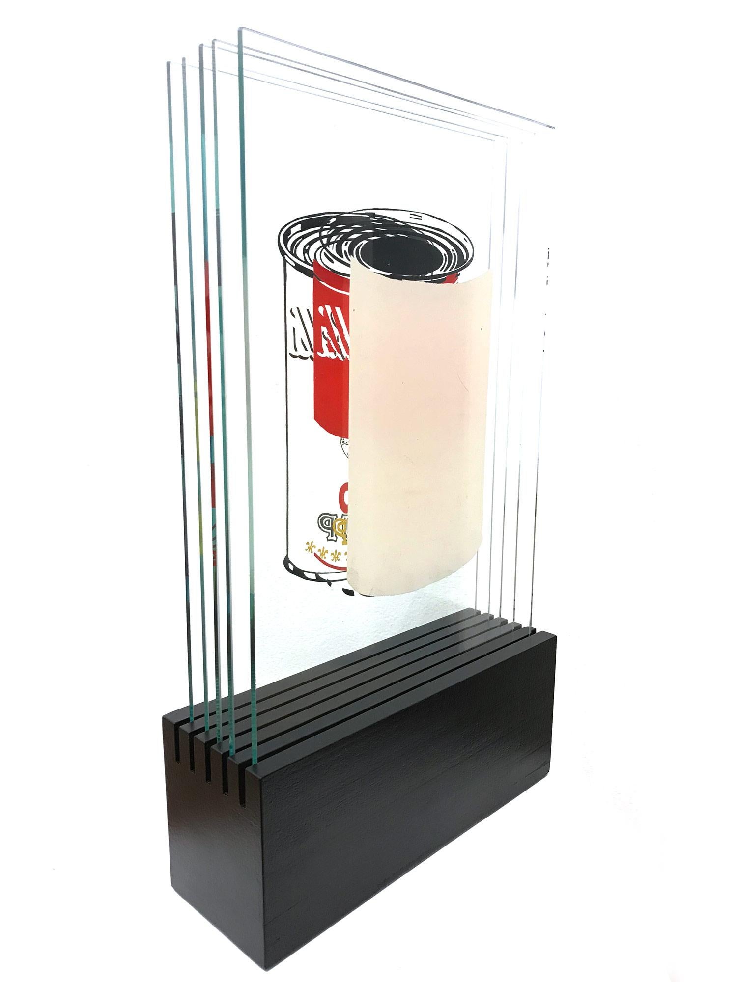 Sculpture en verre 3D « Campbell's Tomato Soup » d'après Andy Warhol en vente 13