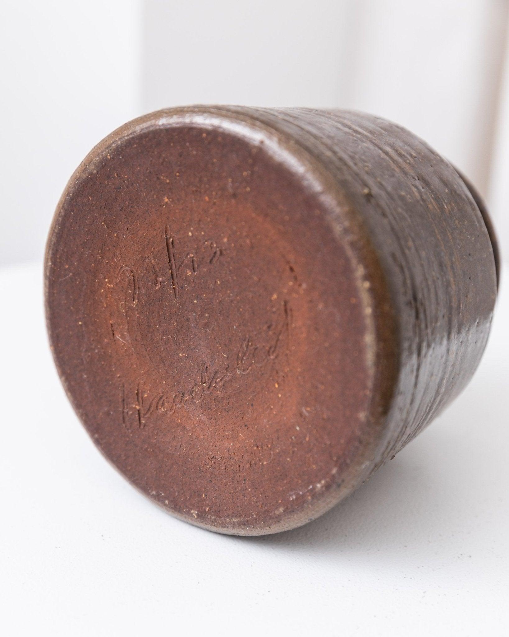 Vaso in ceramica Rudi Stahl Studio in marrone scuro, anni '60 in vendita 5