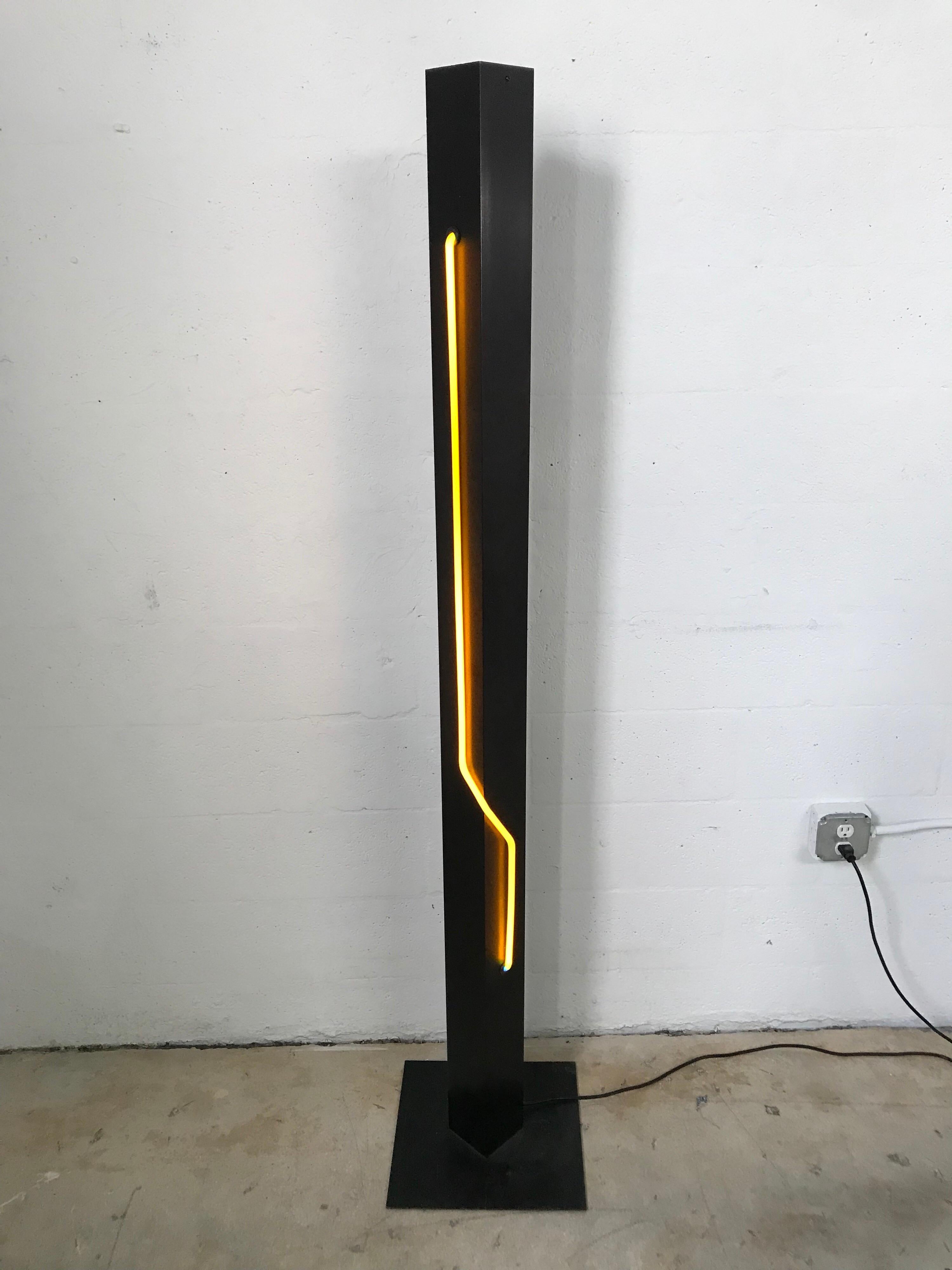 Post-Modern Rudi Stern Postmodern Neon Floor Lamp for George Kovacs