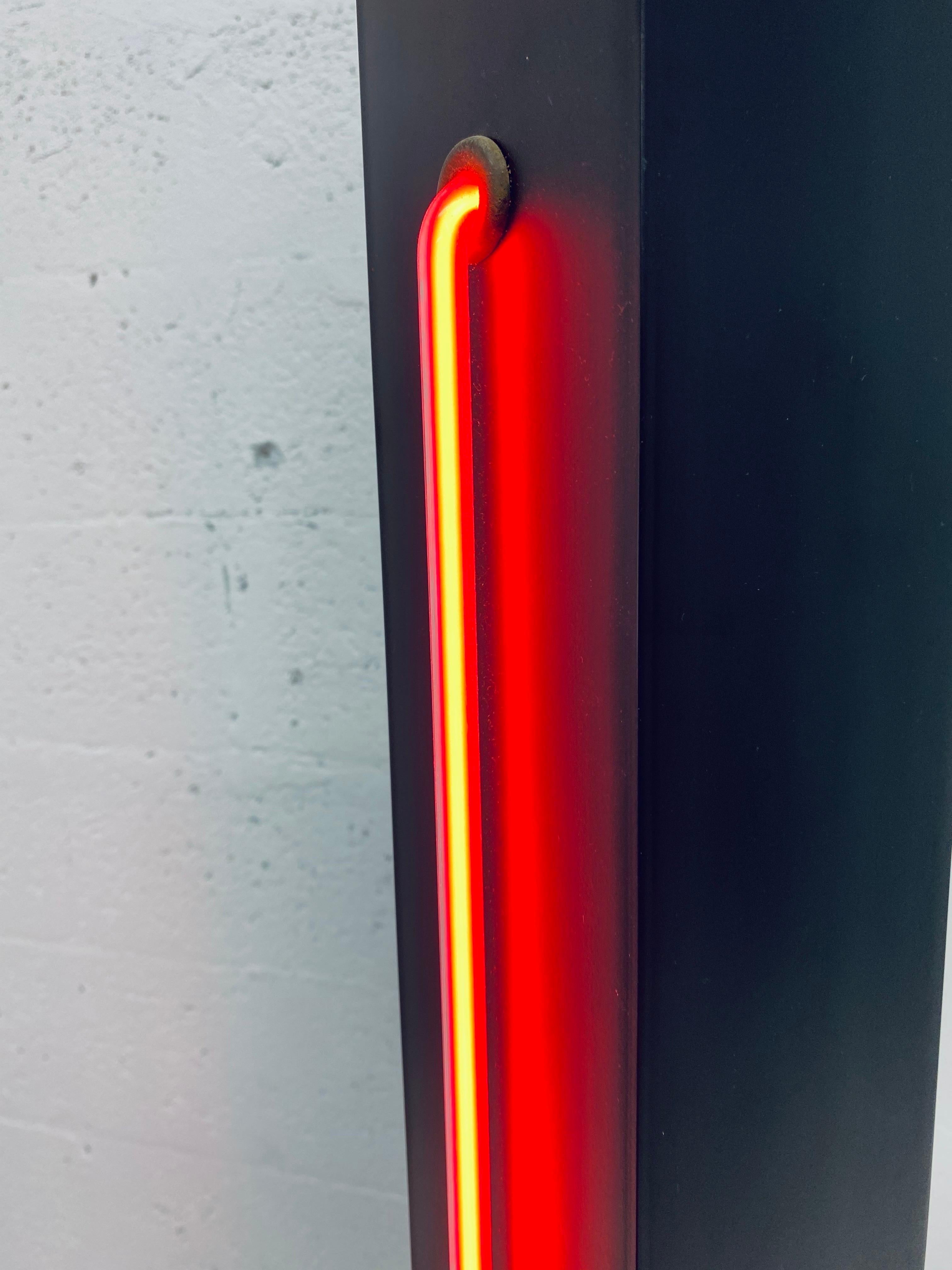Rudi Stern Postmodern Red Neon Floor Lamp for George Kovacs, 1980s 3