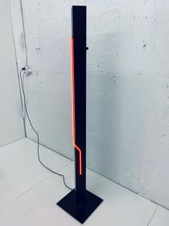 Rudi Stern Postmodern Red Neon Floor Lamp for George Kovacs, 1980s