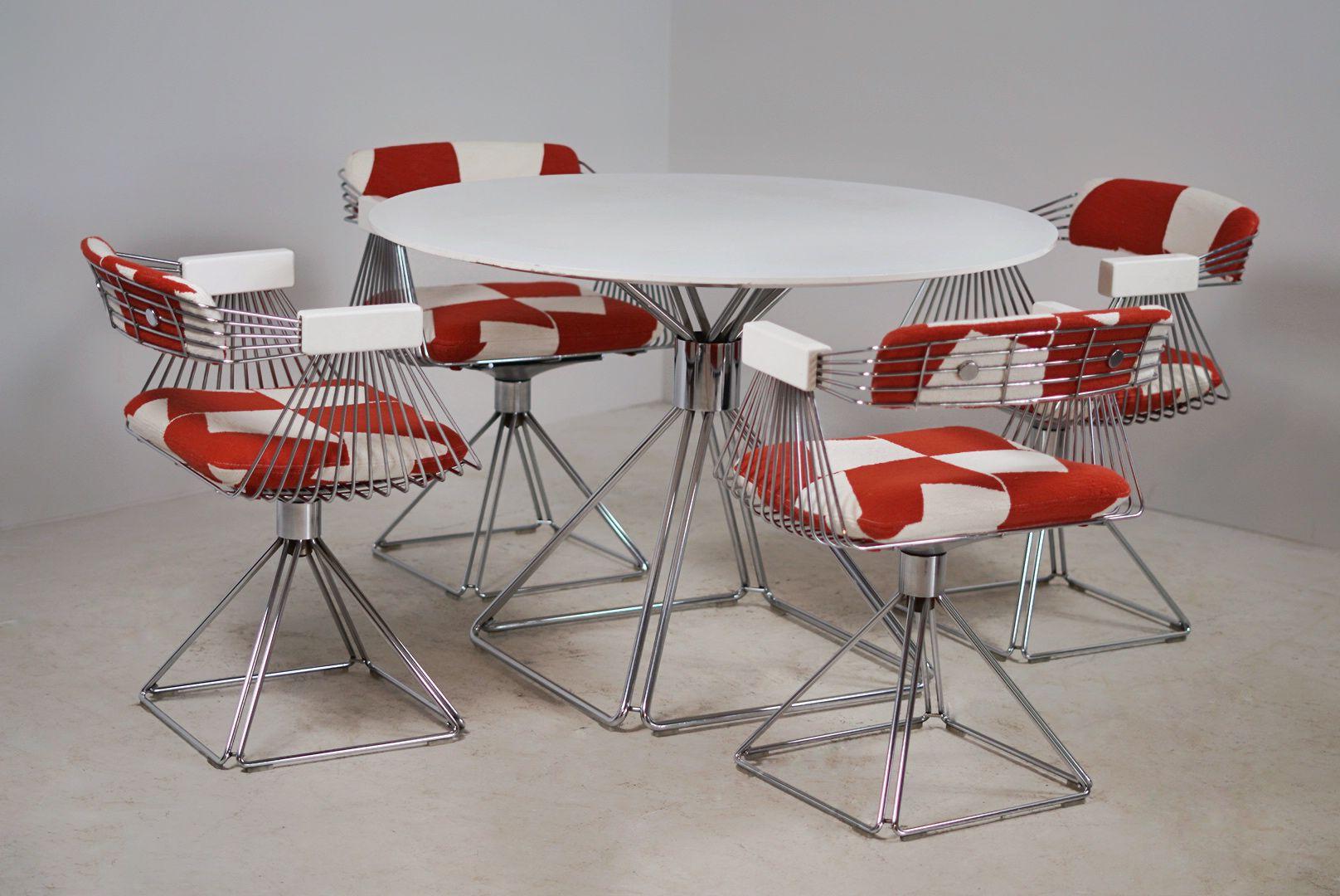 Ensemble table de salle à manger et chaise pivotante Rudi Verelst pour Novalux en vente 4