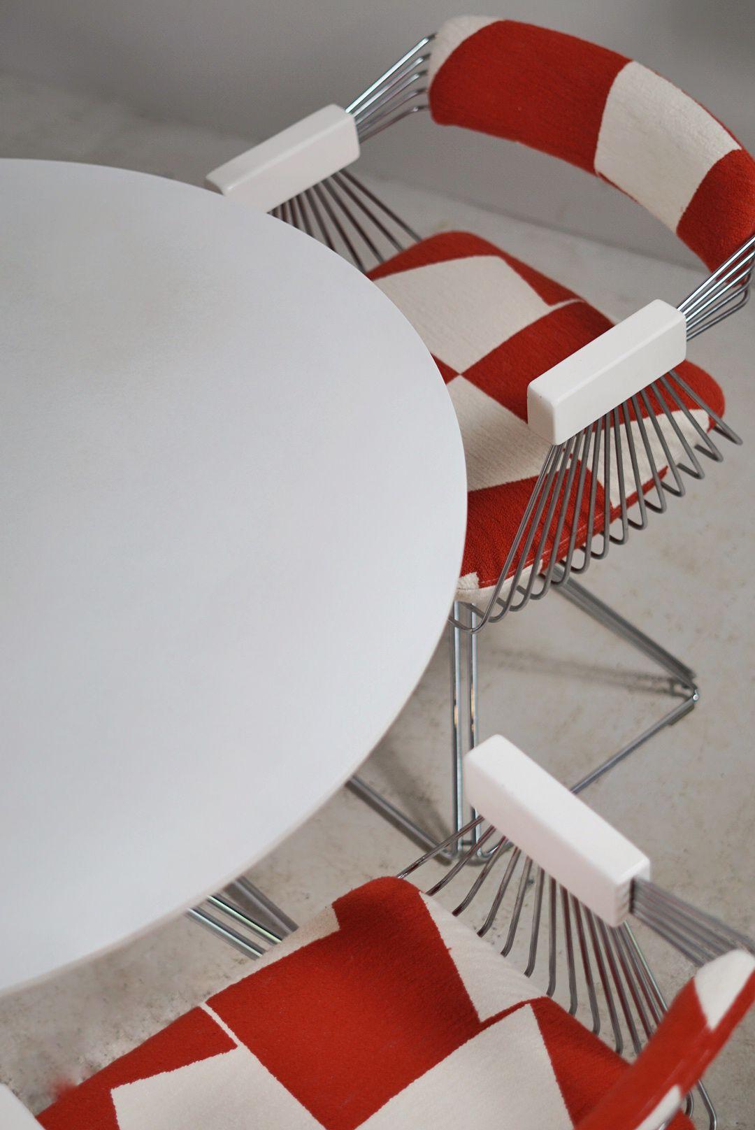 Ensemble table de salle à manger et chaise pivotante Rudi Verelst pour Novalux en vente 6