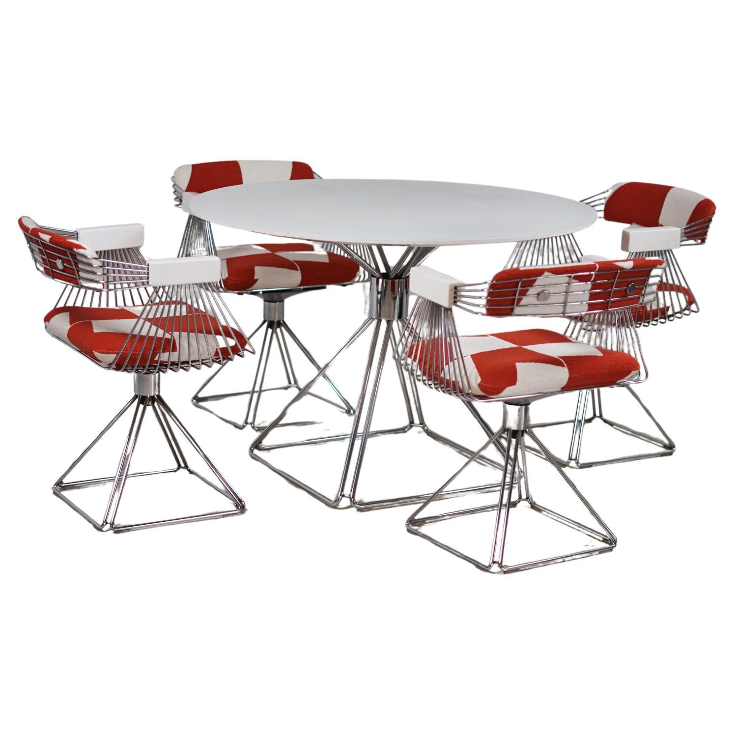 Ensemble table de salle à manger et chaise pivotante Rudi Verelst pour Novalux en vente