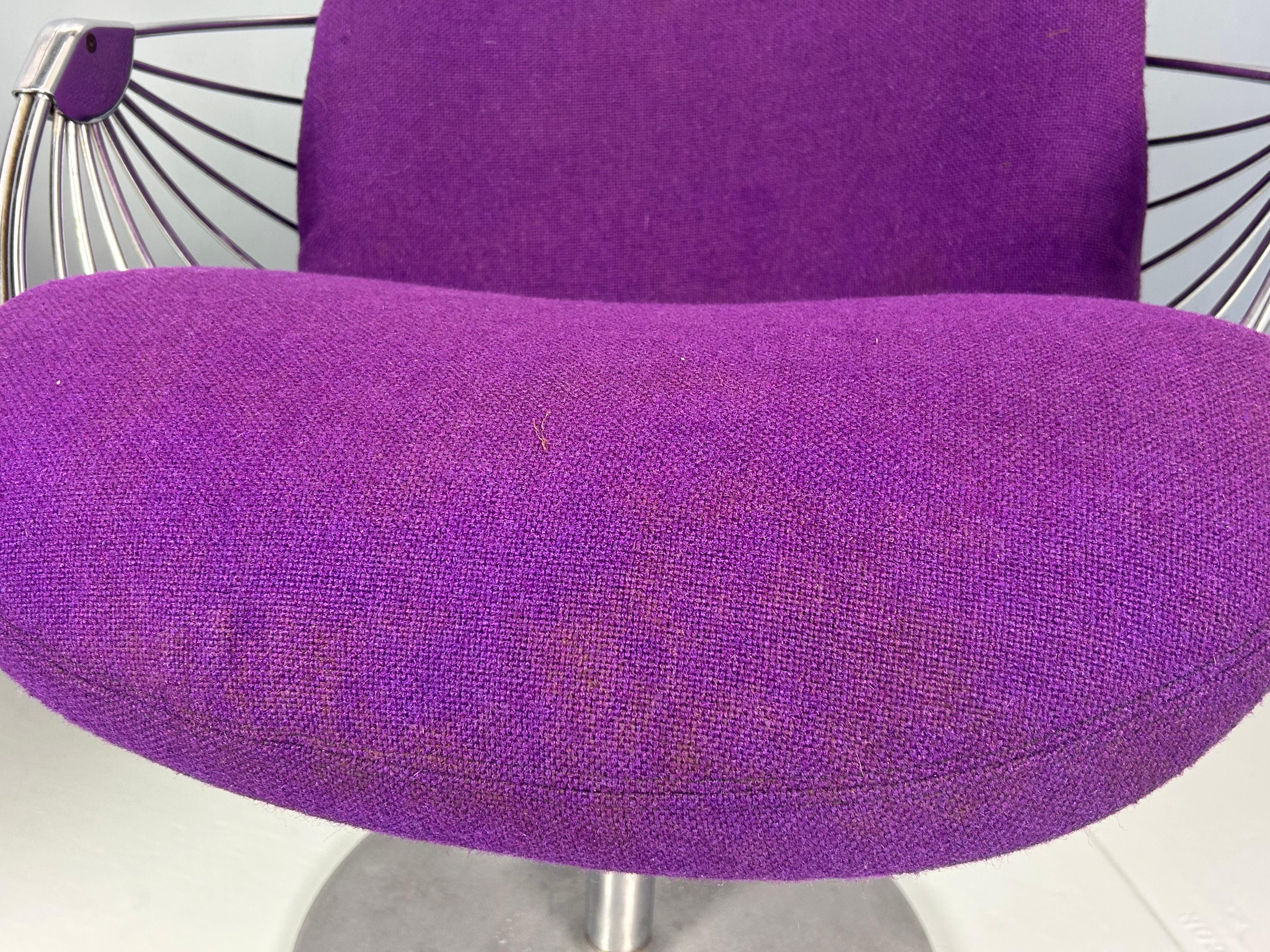 Lot de 2 chaises longues originales « Atomic » en fil de fer, Rudi Verelst, 1971 en vente 2