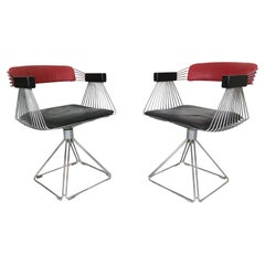 Rudi Verelst Set Of 2  Fauteuils originaux Delta en fil métallique, 1971