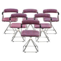 Rudi Verelst Six Chromed 'Delta' Chairs