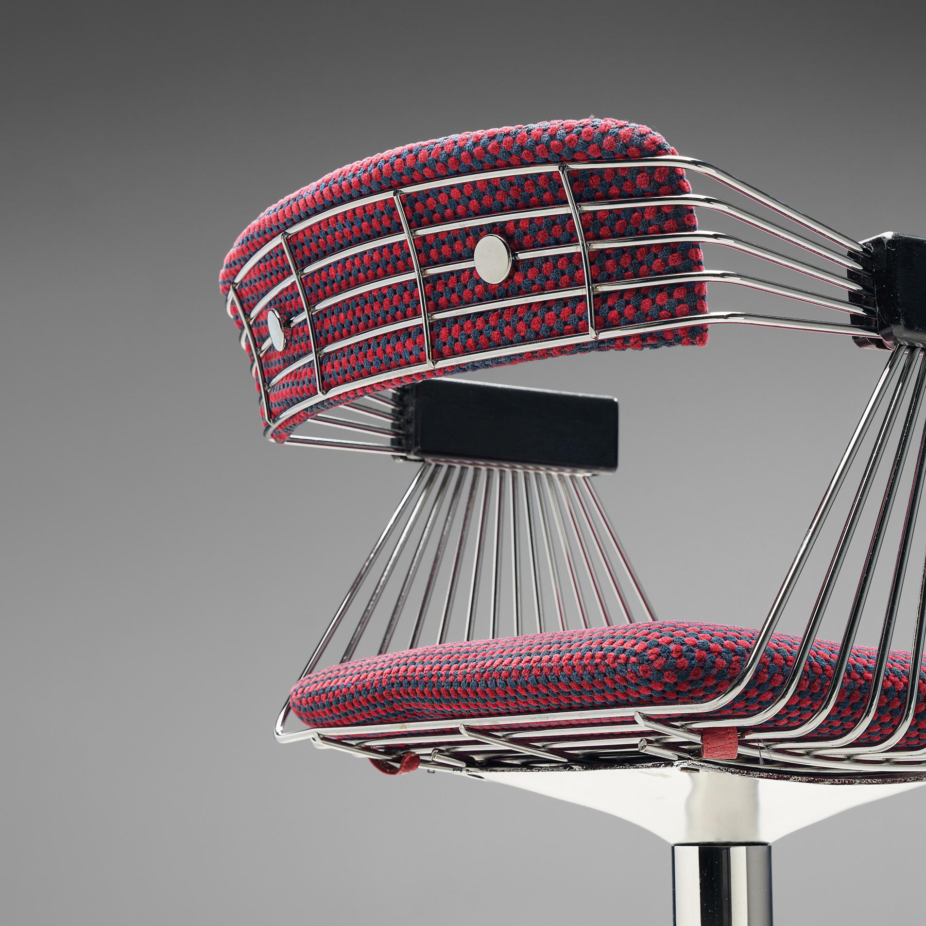 Belgian Rudi Verelst Set of Six 'Delta' Chairs in Chrome