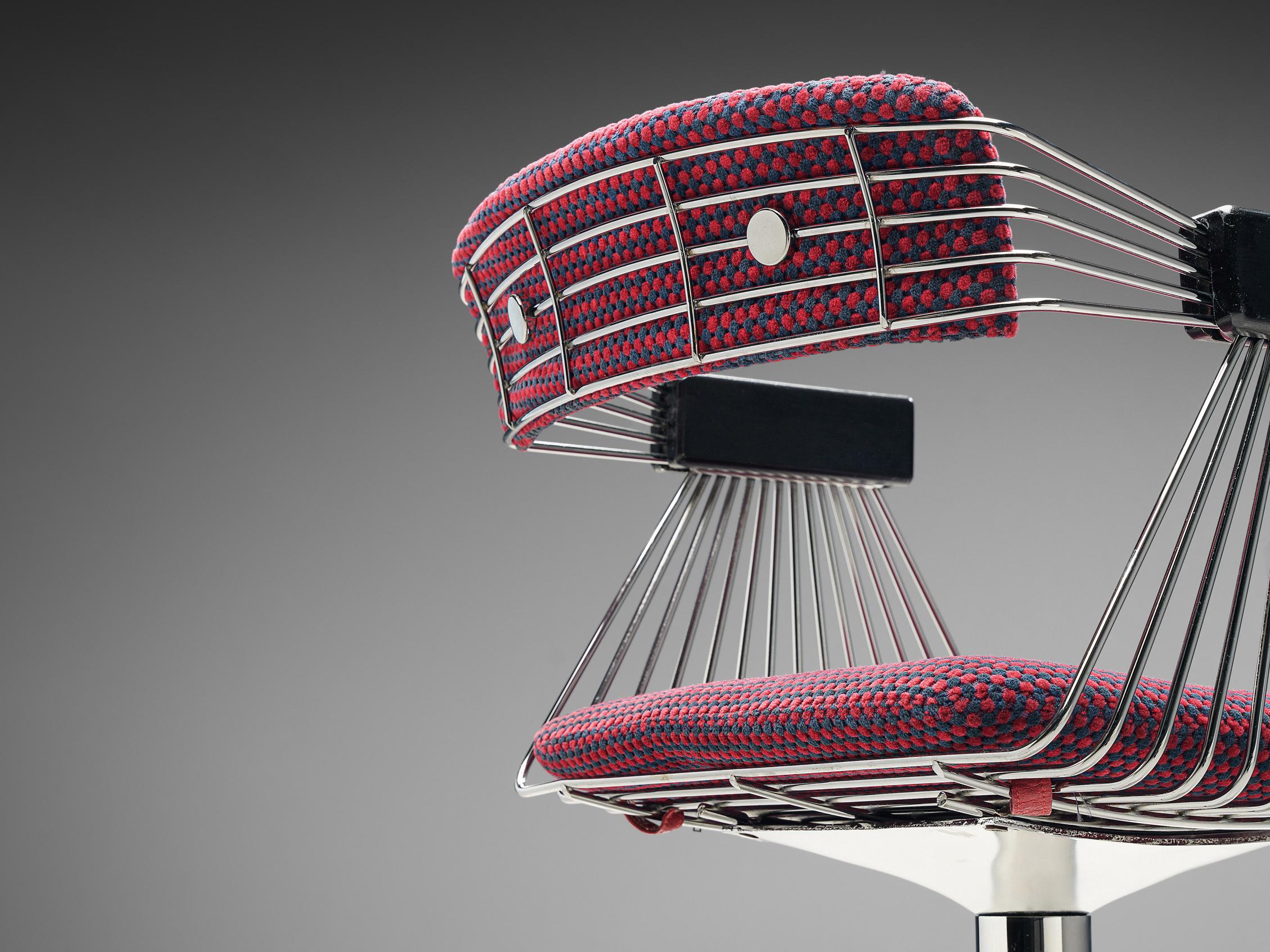 Belgian Rudi Verelst Set of Six 'Delta' Chairs in Chrome 