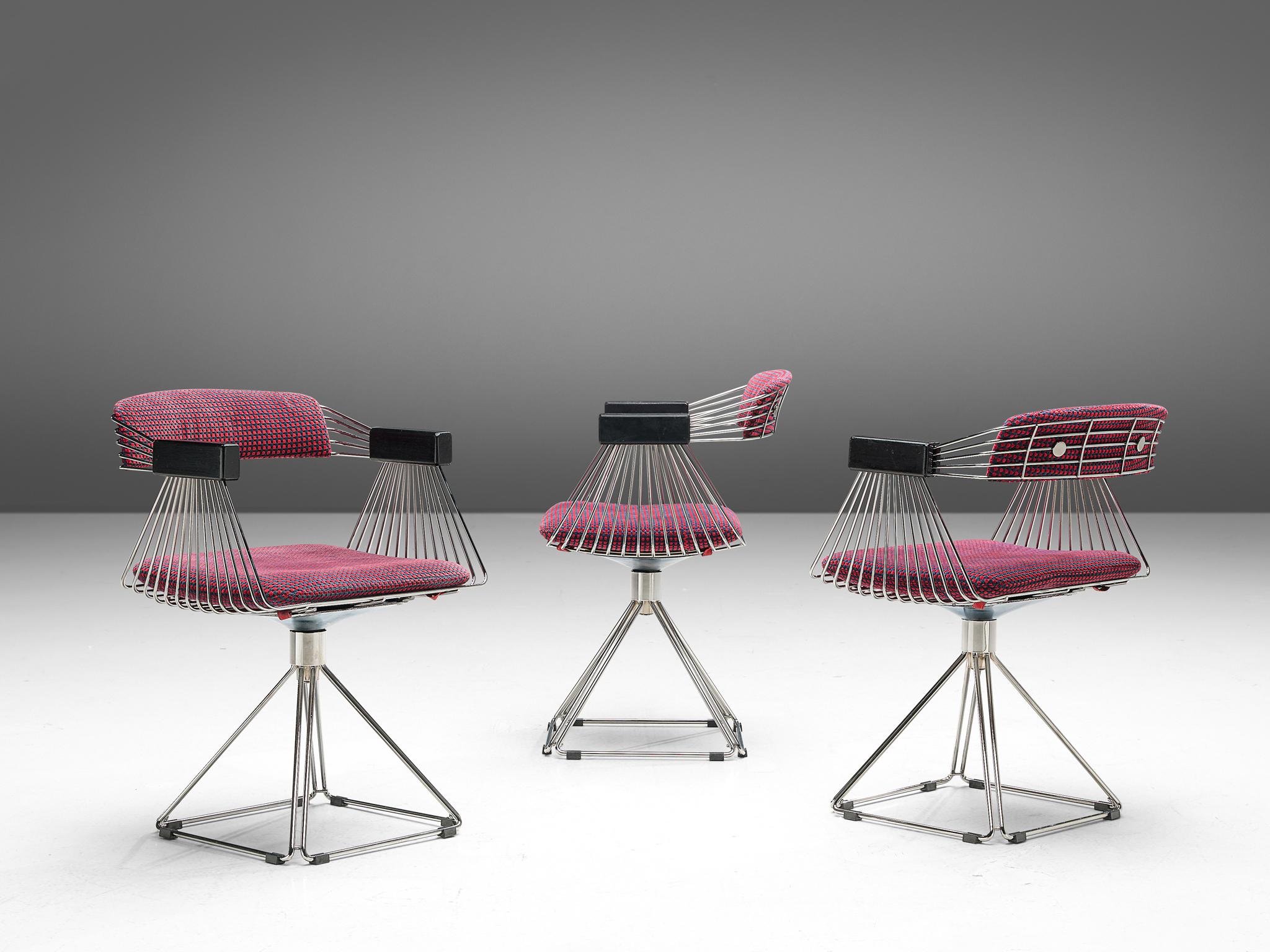 Rudi Verelst Set of Six 'Delta' Chairs in Chrome 1