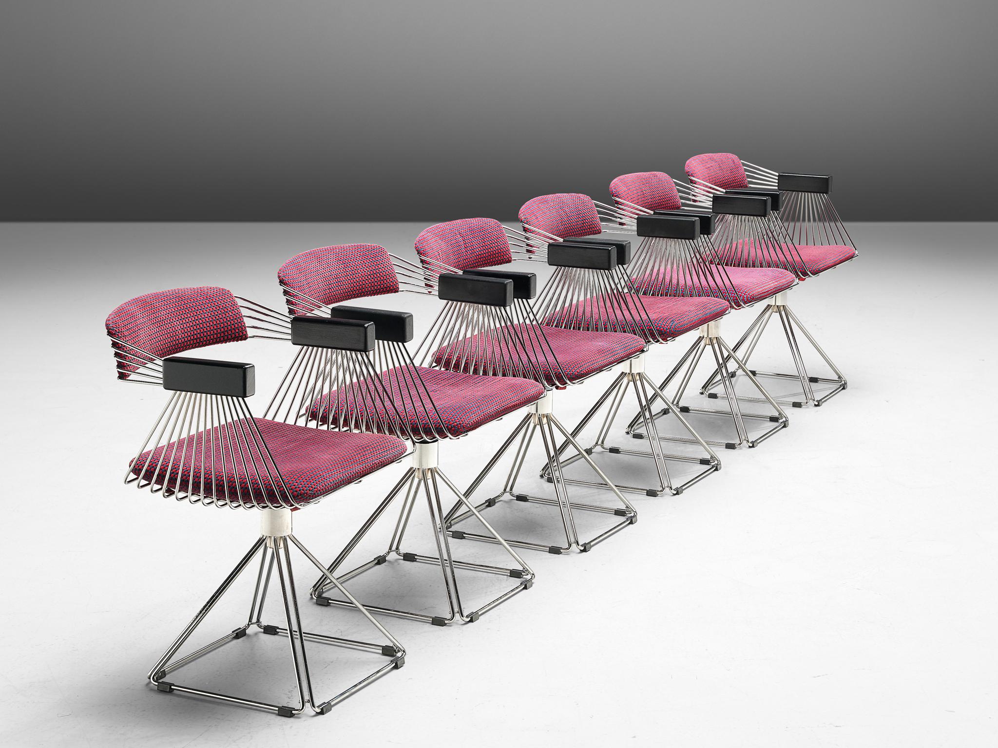 Rudi Verelst Set of Six 'Delta' Chairs in Chrome 2