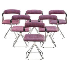 Rudi Verelst Set of Six 'Delta' Chairs in Chrome