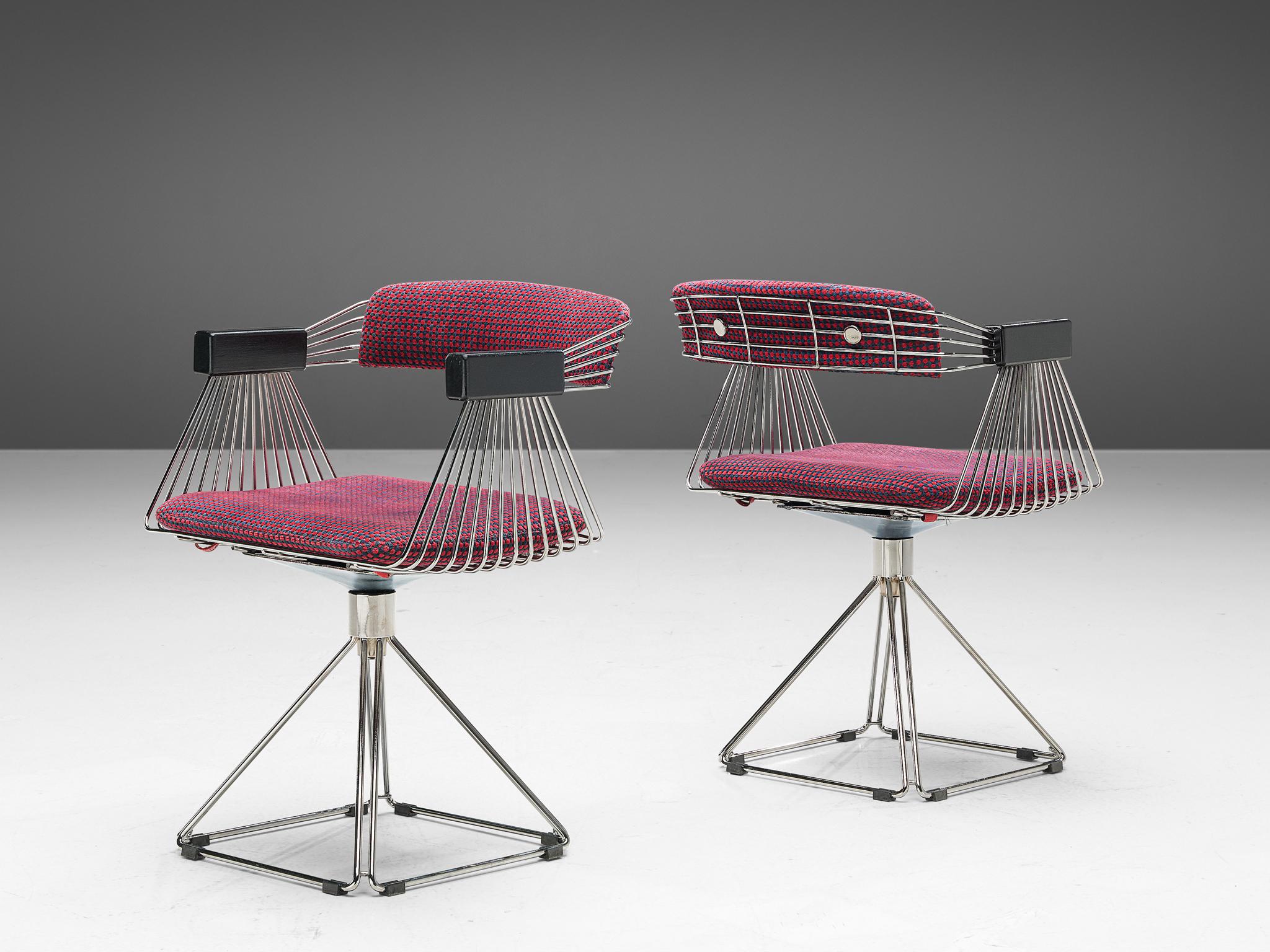 Wood Rudi Verelst Twelve Chromed 'Delta' Chairs