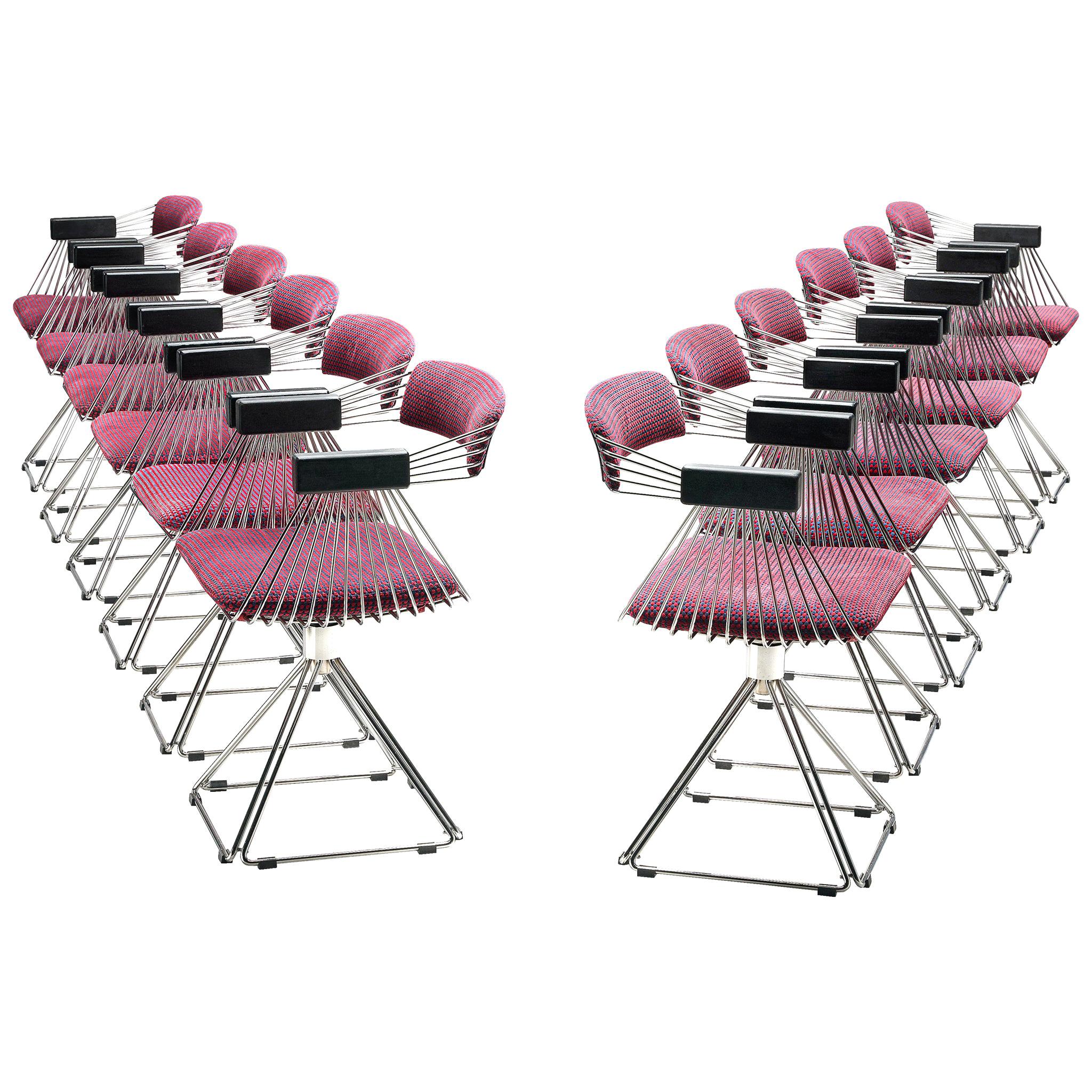 Rudi Verelst Twelve Chromed 'Delta' Chairs