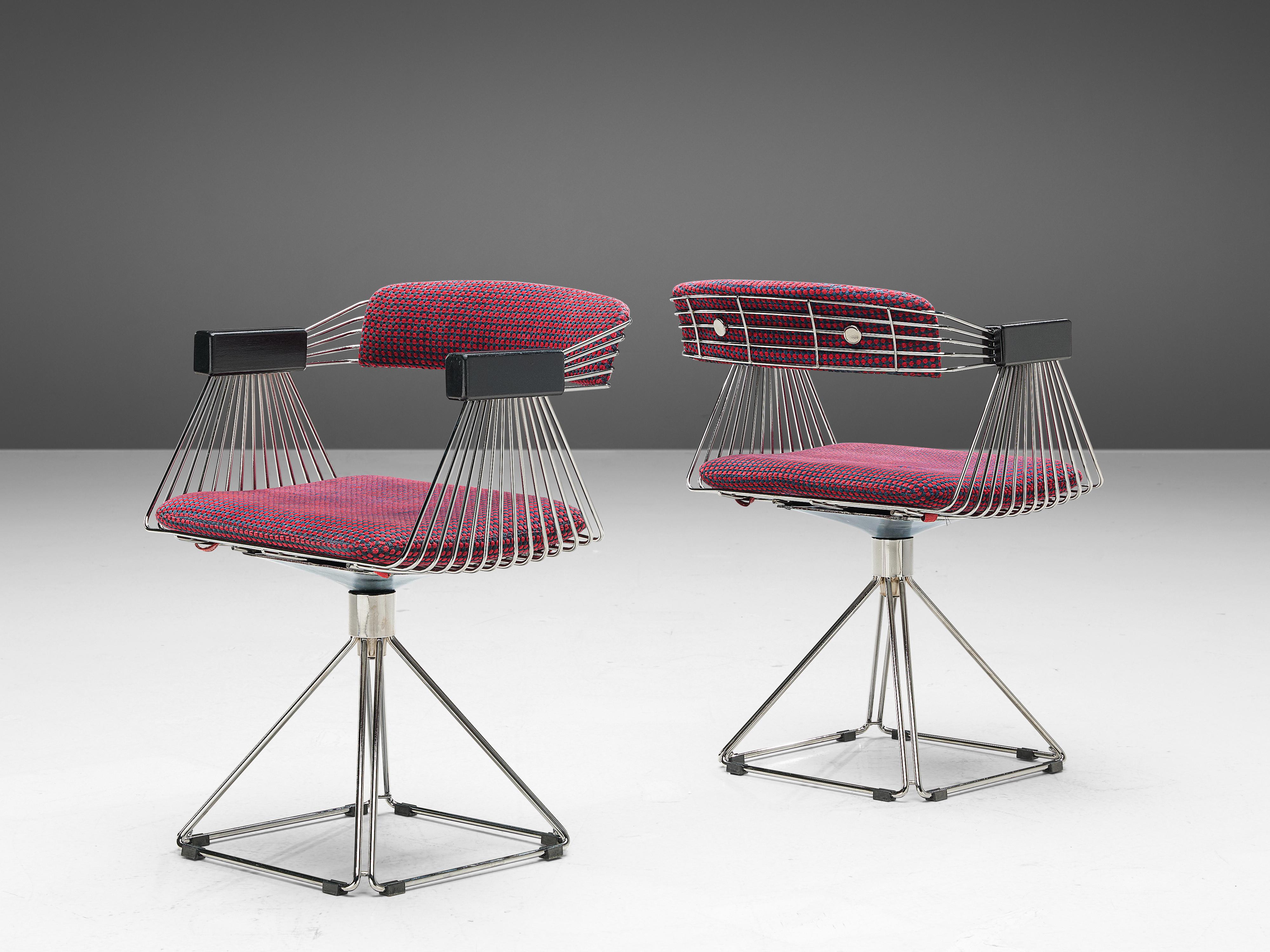 Rudi Verelst Six Chromed 'Delta' Armchairs 3