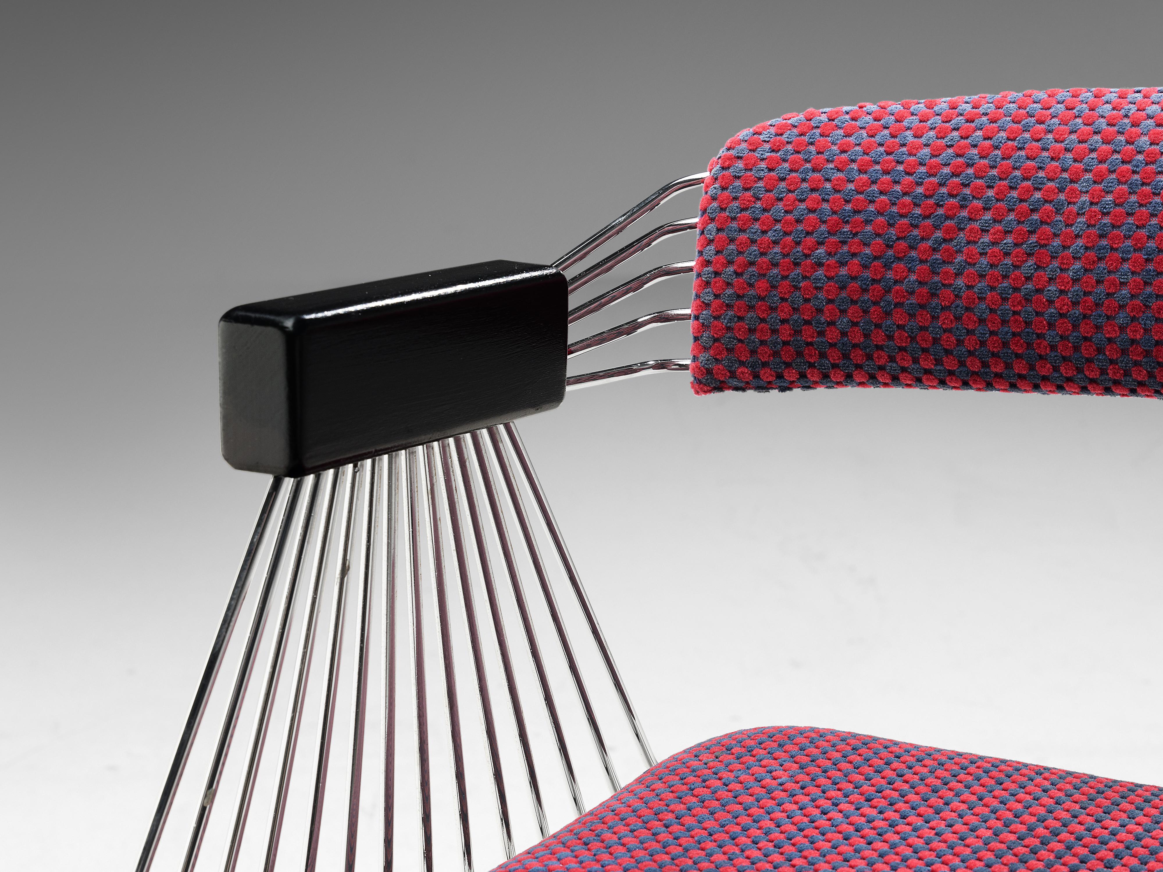 Rudi Verelst Six Chromed 'Delta' Armchairs 1