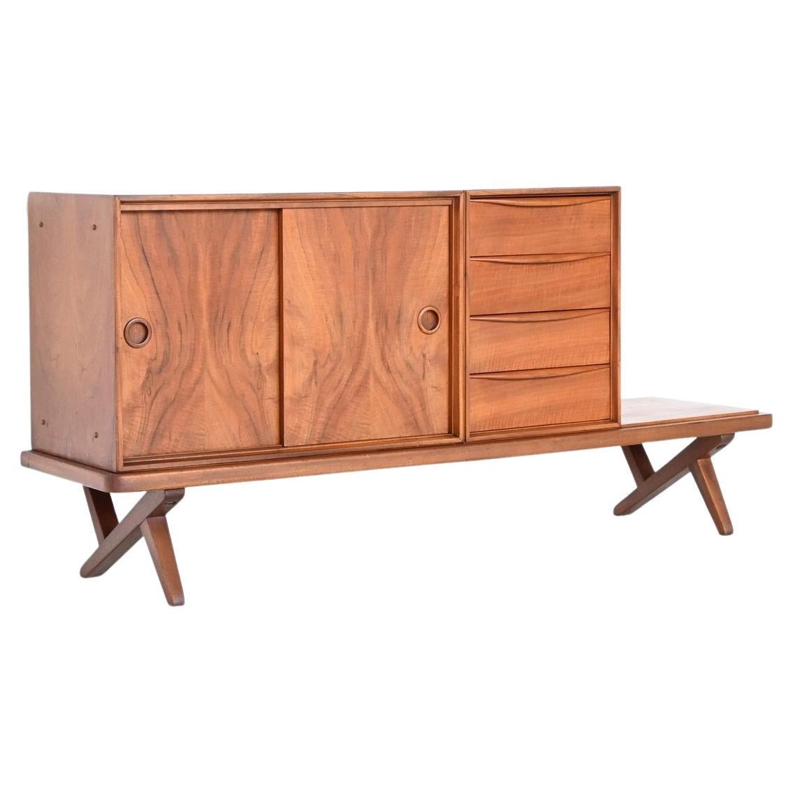 Rudolf B. Glatzel Crossleg Sideboard Fristho Franeker, the Netherlands, 1955