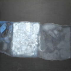 Vintage "Stars Elegy II" Rudolf Baranik,  Social Commentary, Blue Abstract Composition