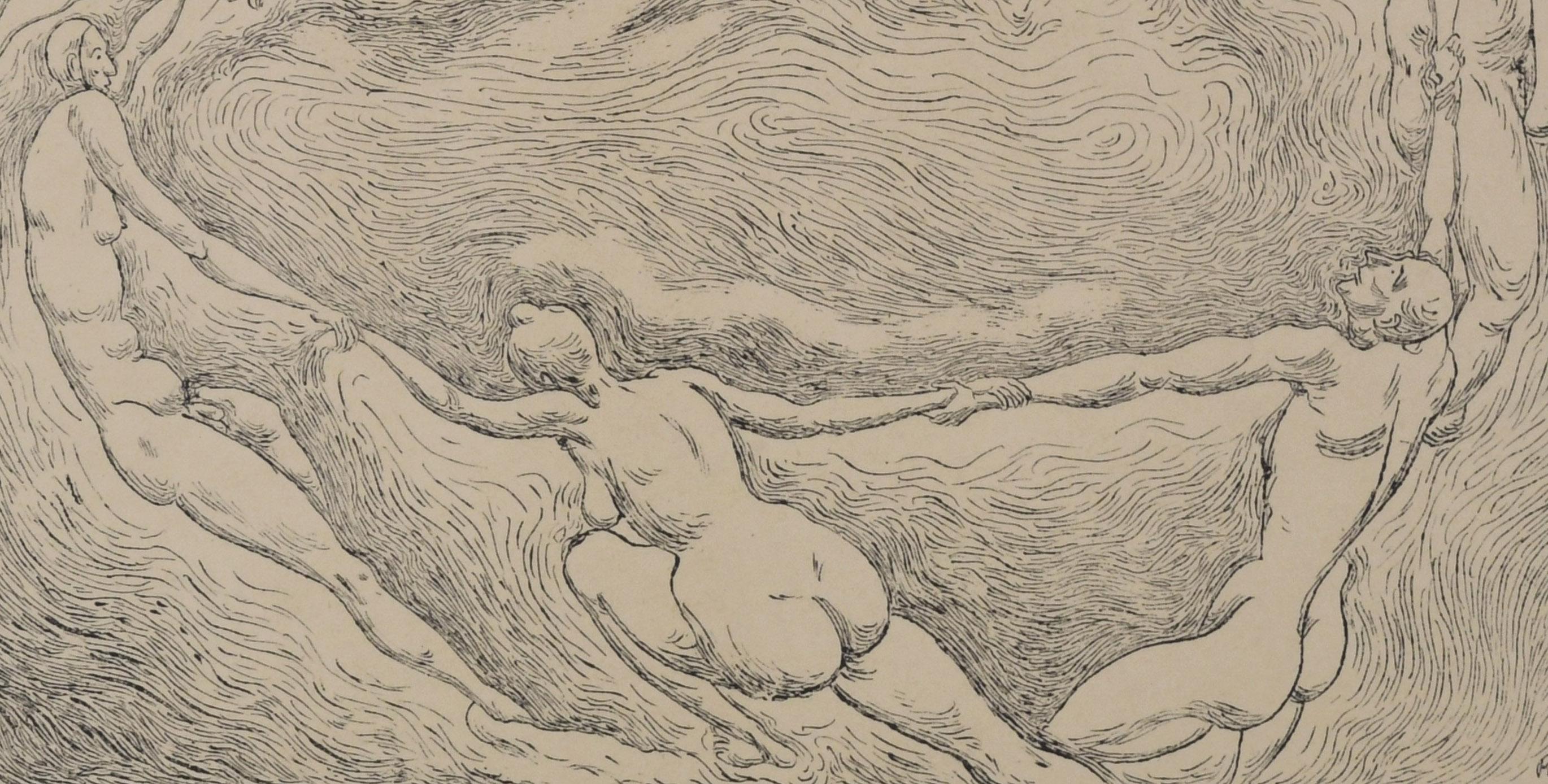 Kreis des Lebens (Braun), Figurative Print, von Rudolf Bauer