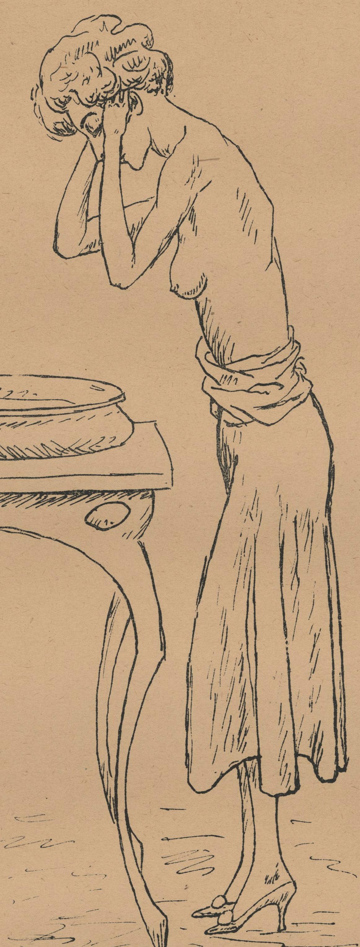 Ohne Titel ( Junge Frau gewaschen)
Lithographie, um 1910
Signiert mit Bleistift unten rechts; signiert in der Platte unten rechts (siehe Foto)
Bildgröße: 11 x 5-1/8