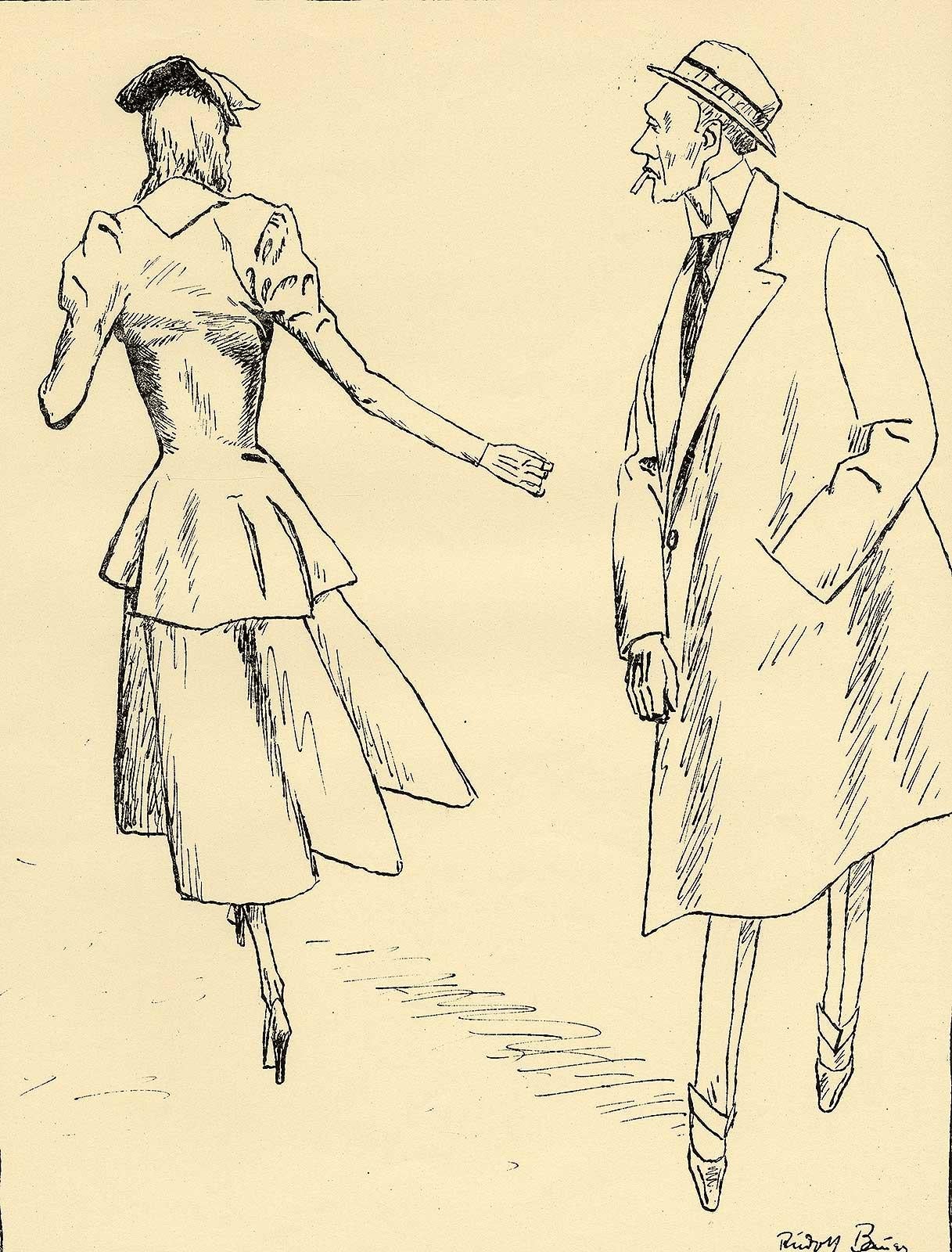 Woman Walking Away from Gentleman