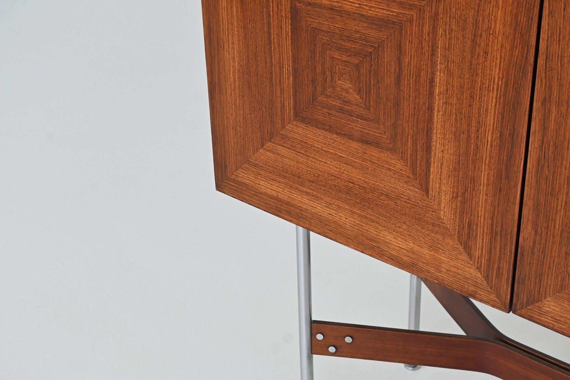 Rudolf Bernd Glatzel Barschrank aus Palisanderholz Fristho Niederlande 1956 im Angebot 1