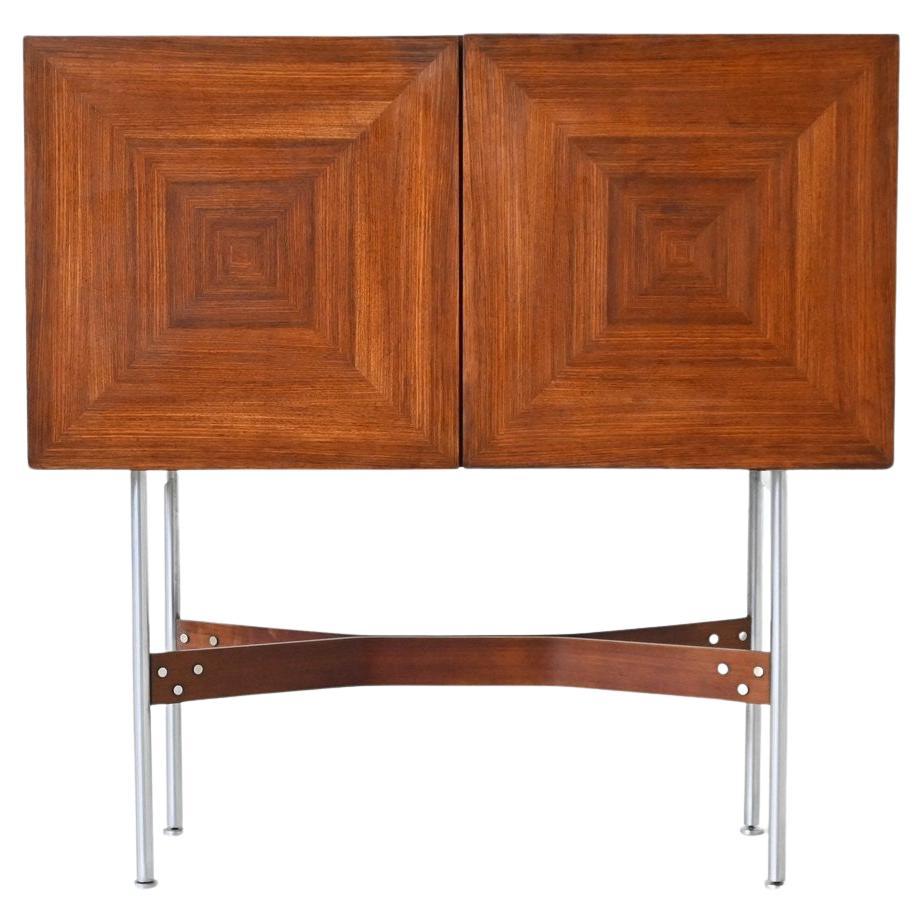 Rudolf Bernd Glatzel bar cabinet in rosewood Fristho Netherlands 1956