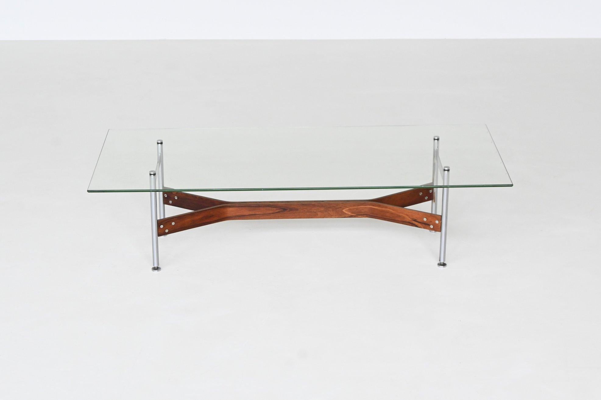 Rudolf Bernd Glatzel coffee table in rosewood Fristho The Netherlands 1962 For Sale 4