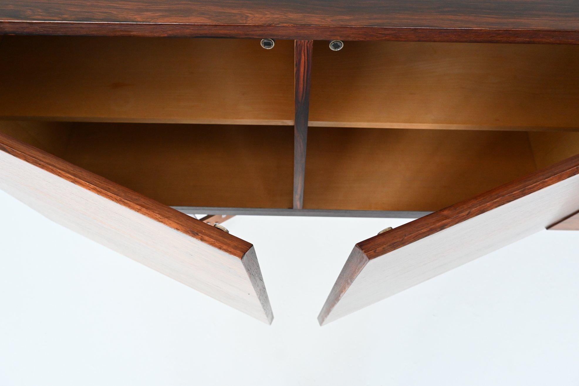 Steel Rudolf Bernd Glatzel GLR-230 sideboard in rosewood Fristho Netherlands 1962
