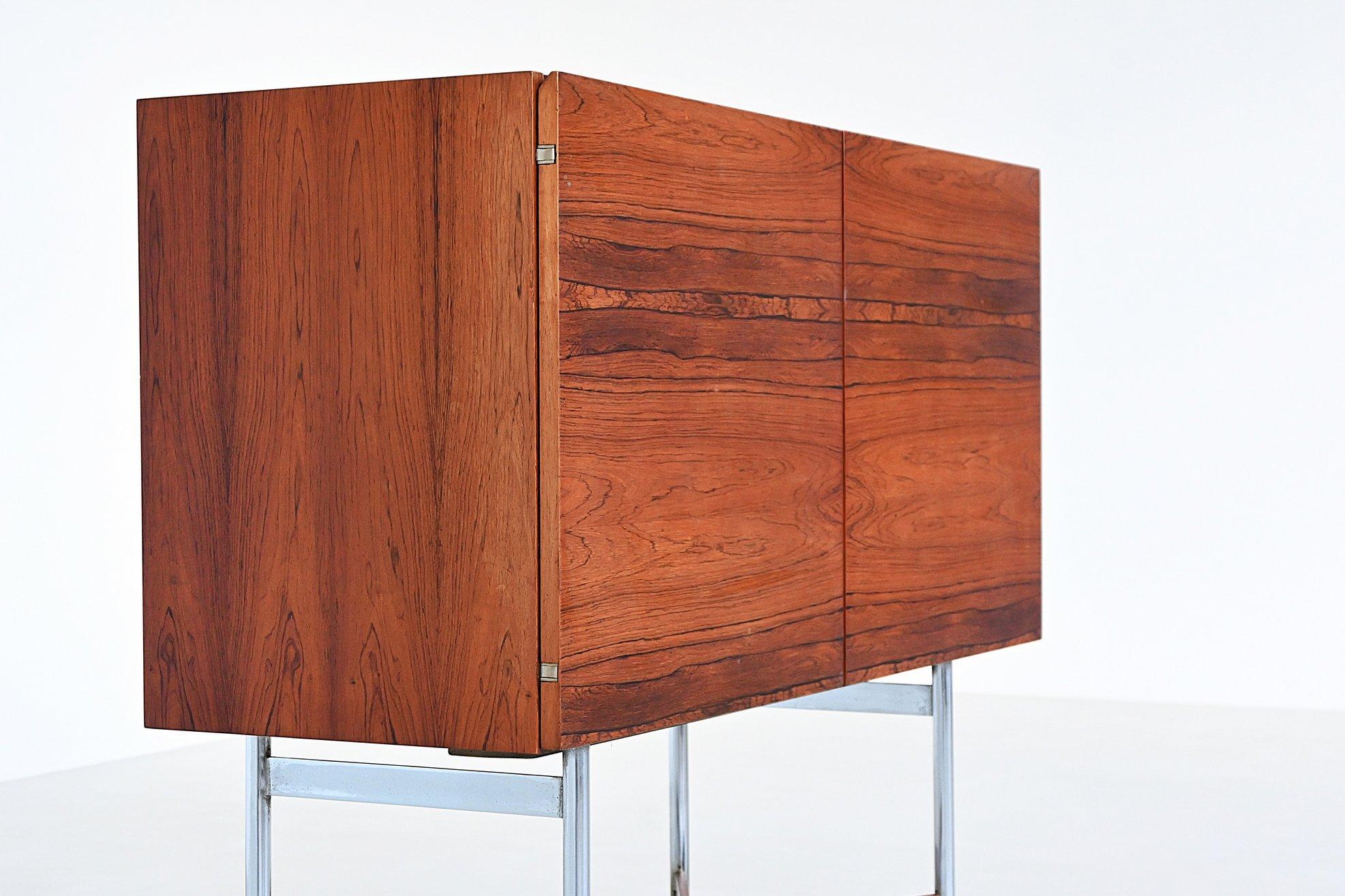 Rudolf Bernd Glatzel rosewood bar cabinet Fristho The Netherlands 1956 For Sale 7
