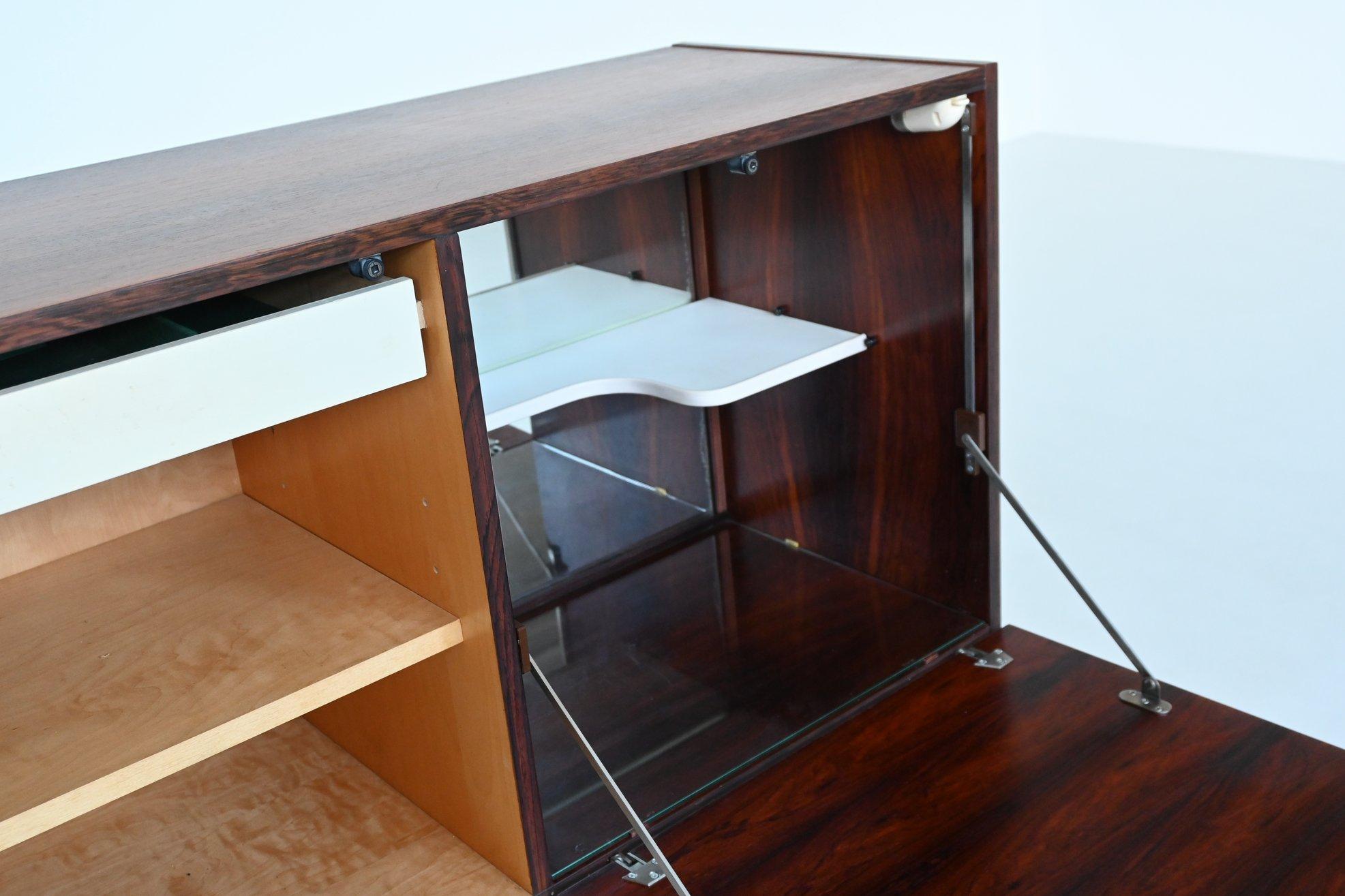 Mid-20th Century Rudolf Bernd Glatzel rosewood bar cabinet Fristho The Netherlands 1956 For Sale