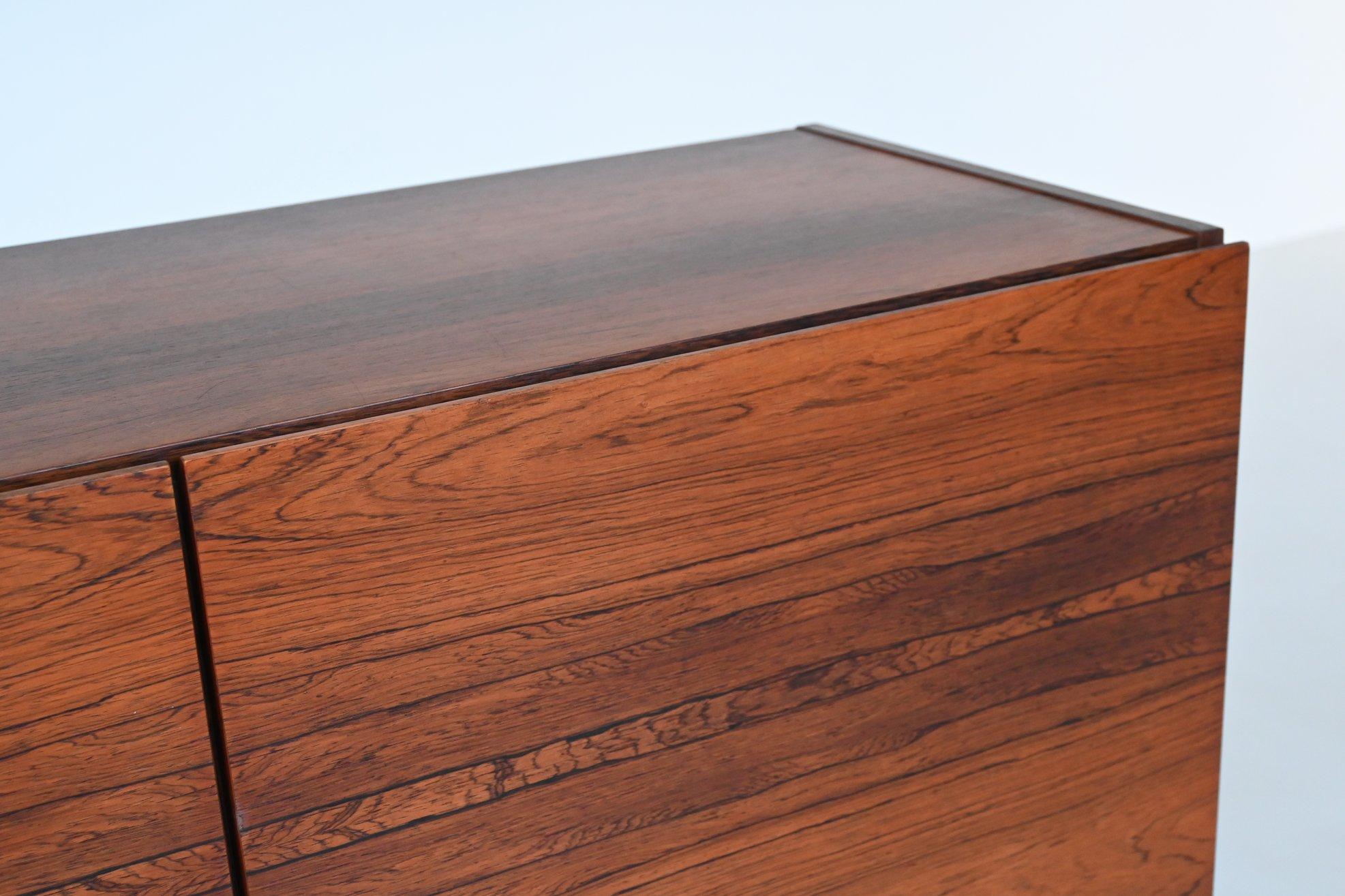 Rudolf Bernd Glatzel rosewood bar cabinet Fristho The Netherlands 1956 For Sale 1