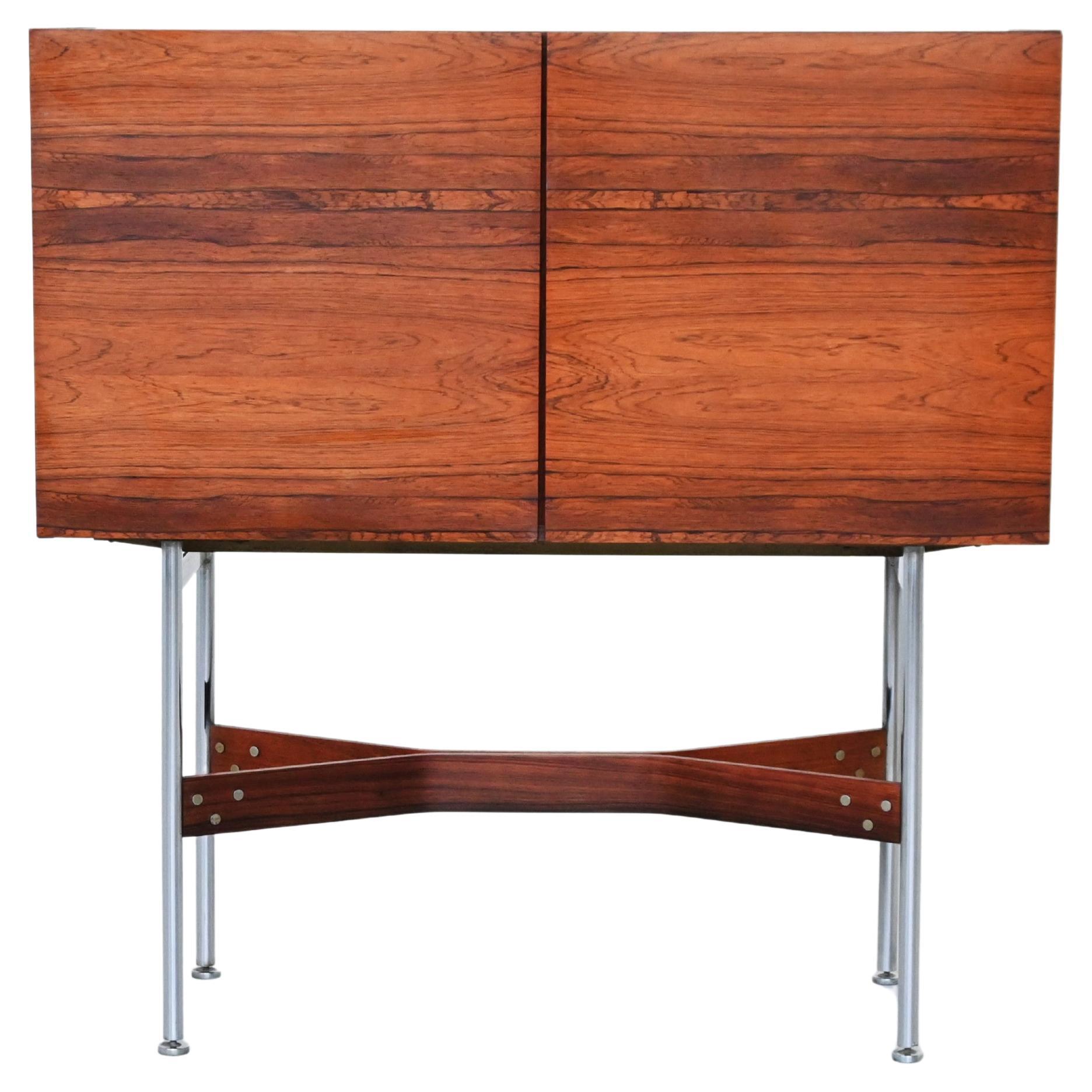 Rudolf Bernd Glatzel rosewood bar cabinet Fristho The Netherlands 1956 For Sale
