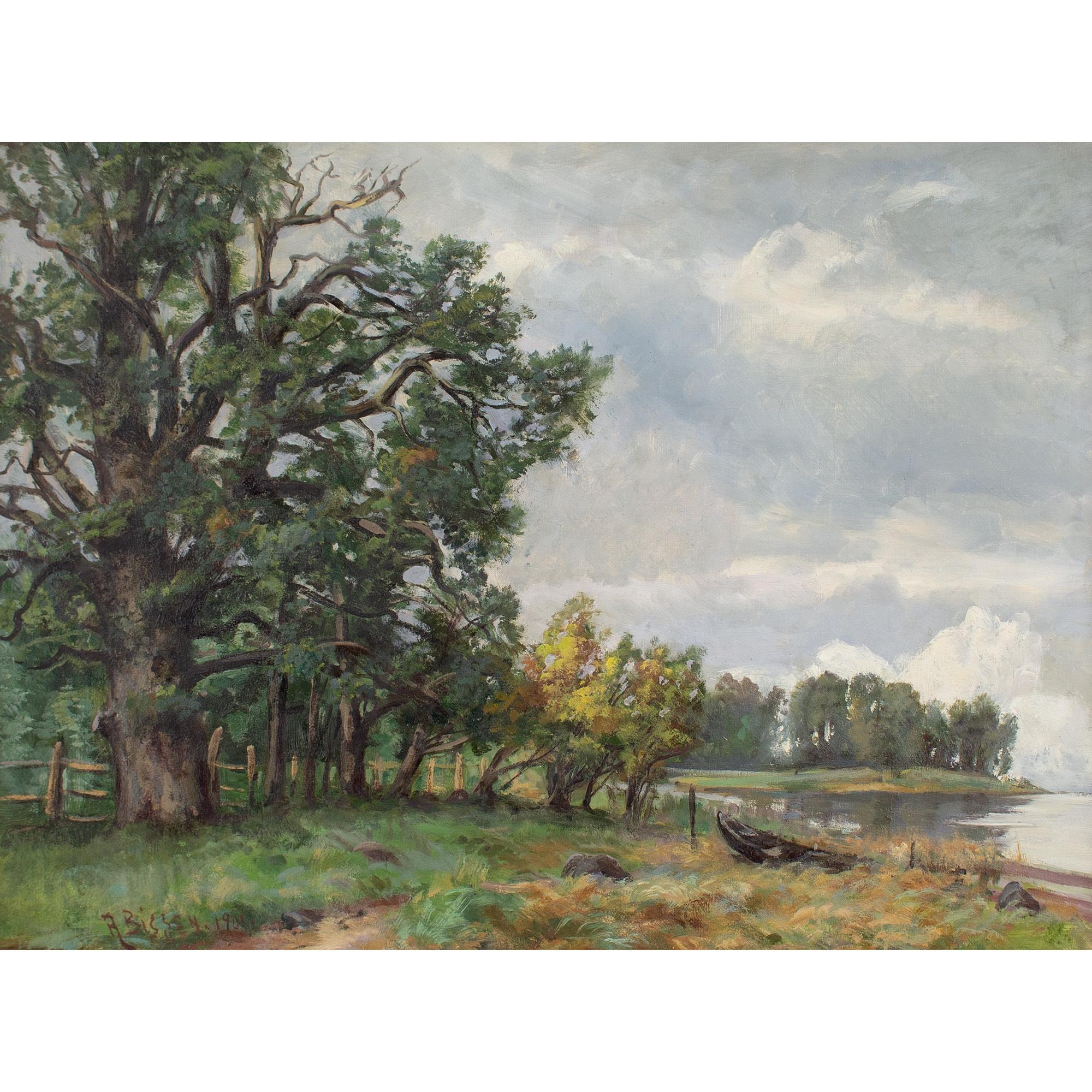 Rudolf Bissen, Paisaje otoñal con lago 1