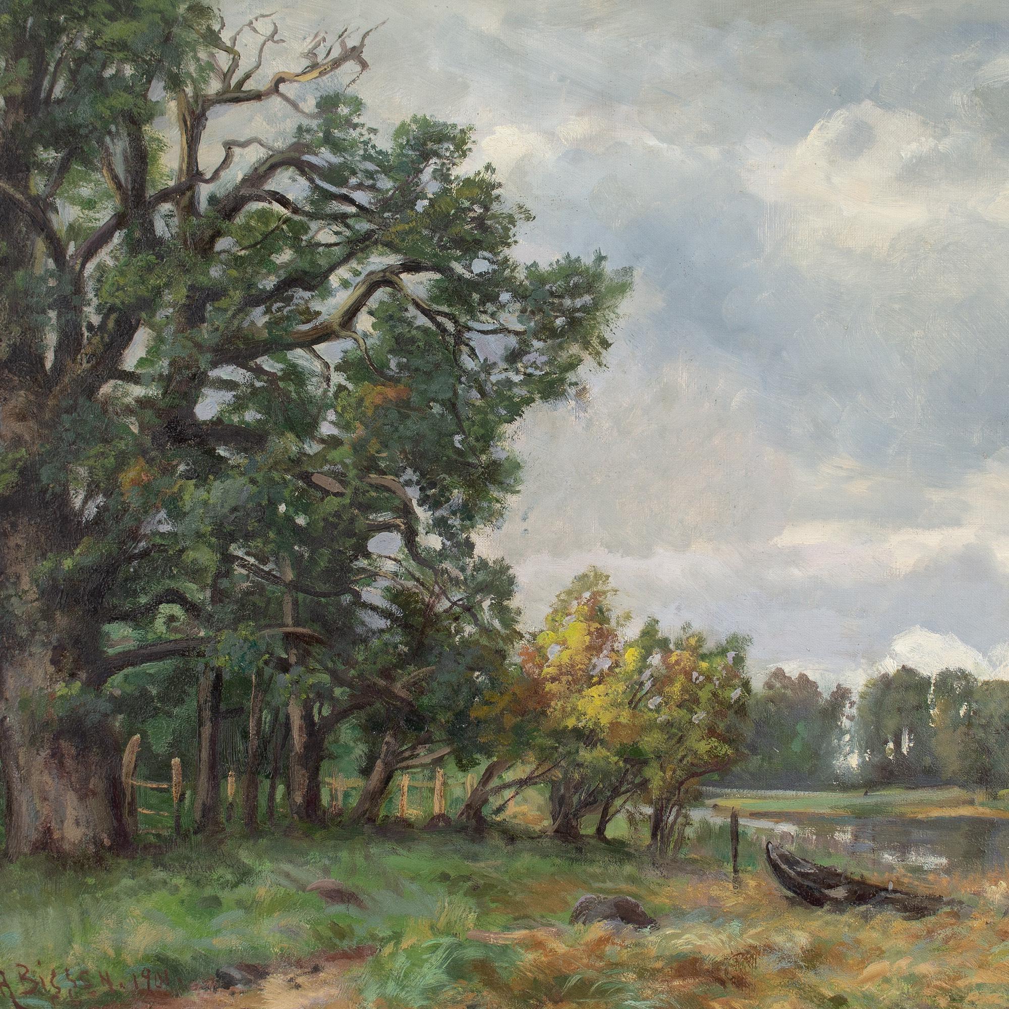 Rudolf Bissen, Paisaje otoñal con lago 4