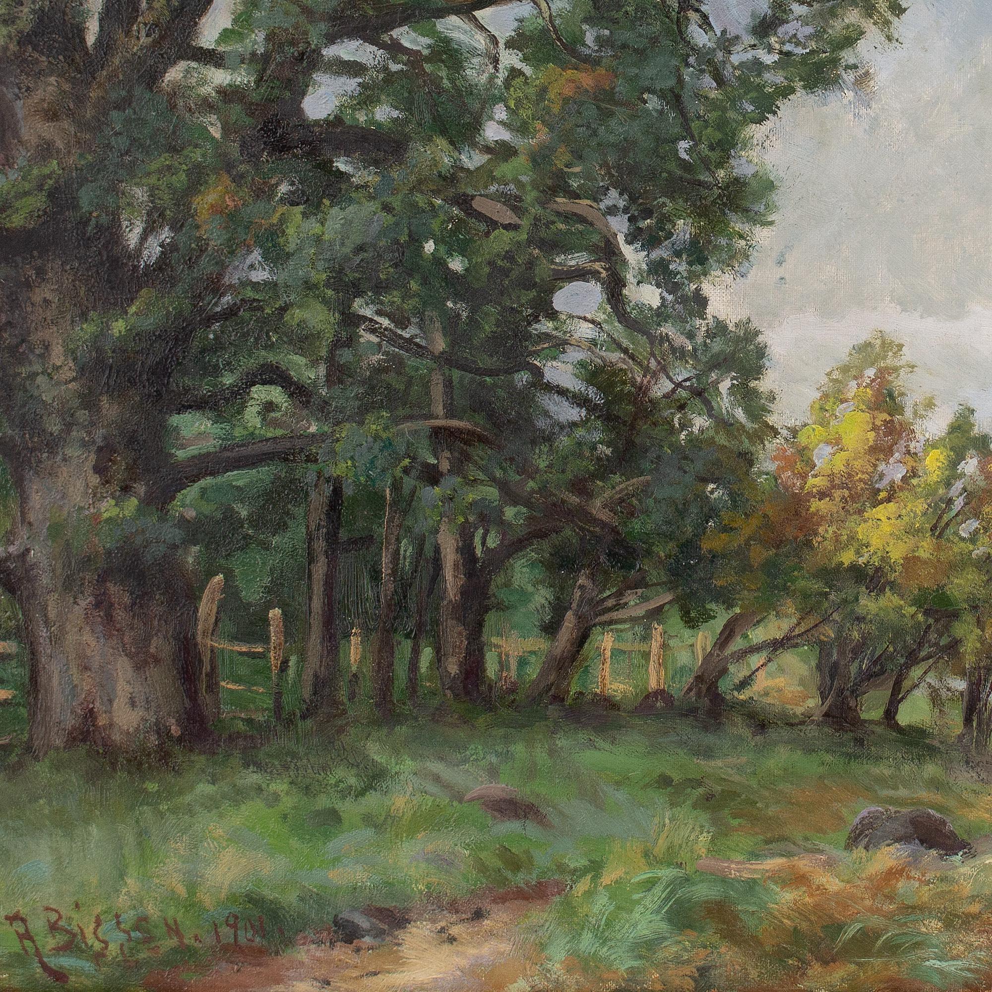 Rudolf Bissen, Paisaje otoñal con lago 7