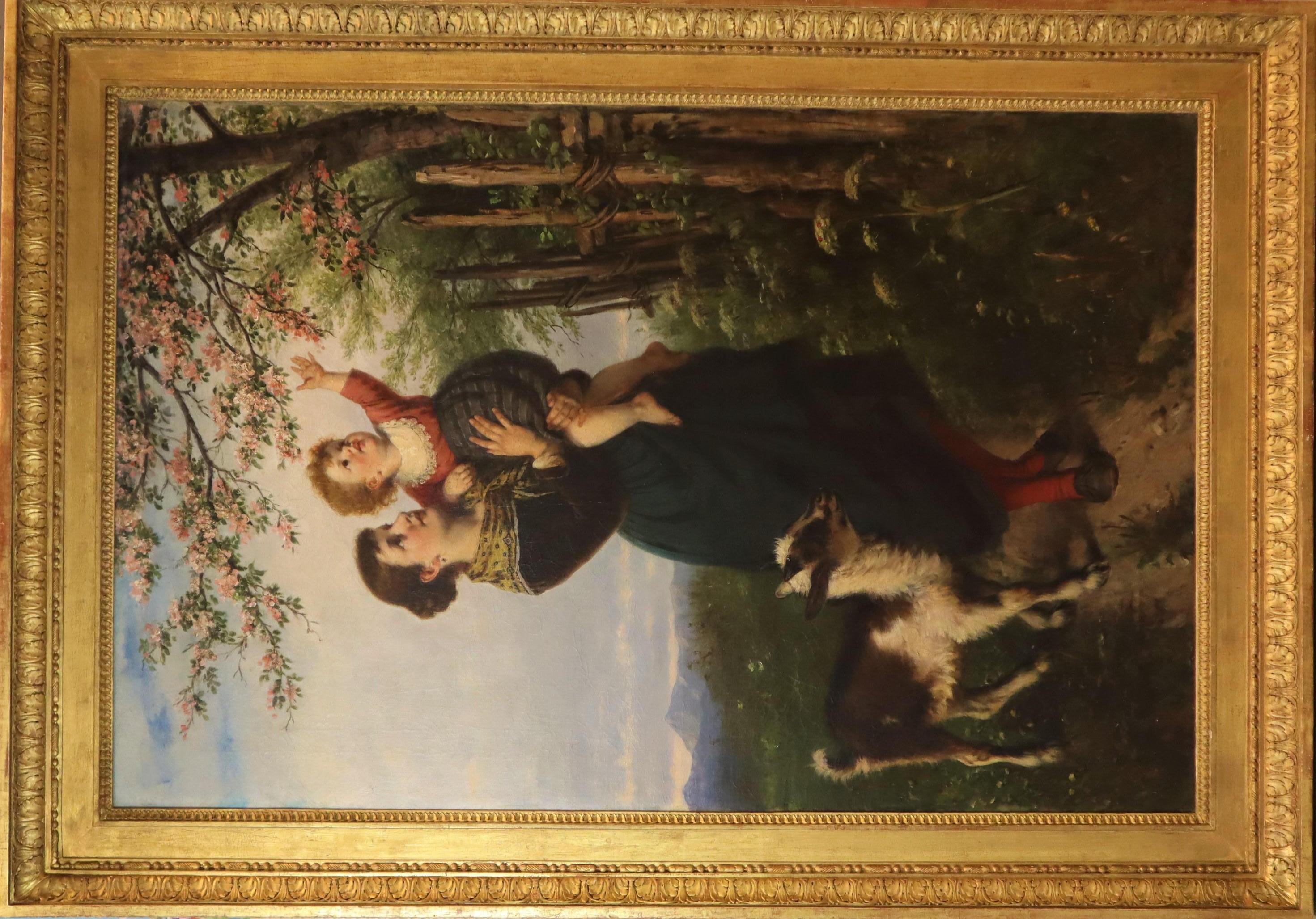 Rudolf Epp German 19th Century Oil on Canvas, Titled 'The Arrival of Spring' For Sale 4