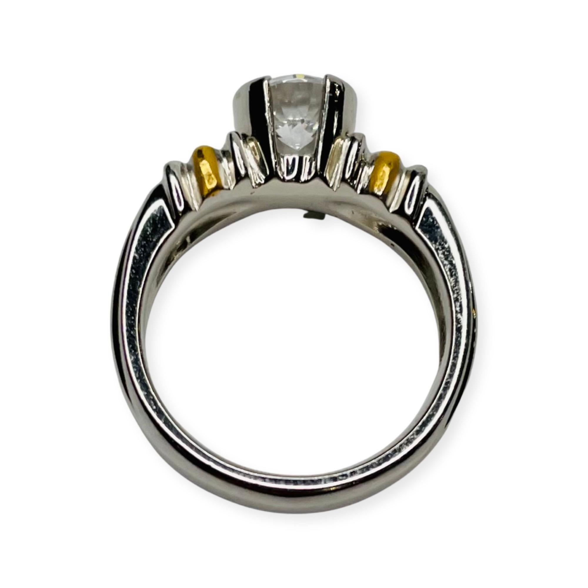 Rudolf Erdel Verlobungsring aus Platin, 24 Karat und CZ im Zustand „Neu“ im Angebot in Kirkwood, MO
