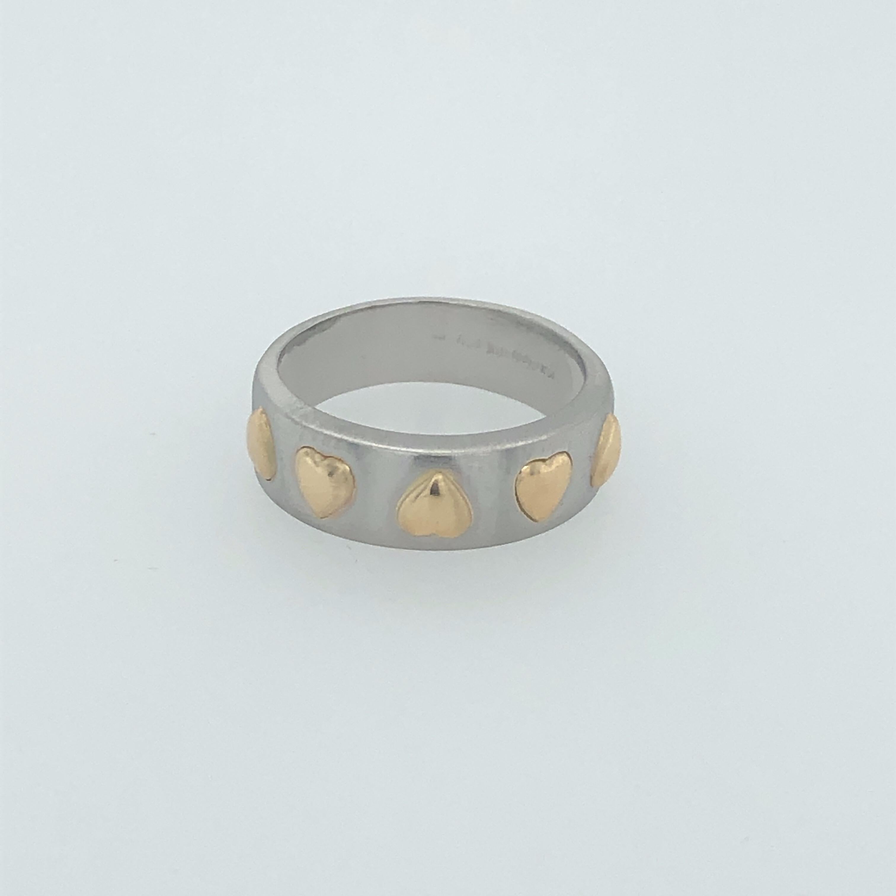 Rudolf Erdel Platinum Yellow Gold Ring and Bangle Bracelet In Fair Condition In Dallas, TX