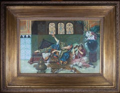 Used After Rudolf Ernst (1854-1932) - 20th Century Oil, In The Harem