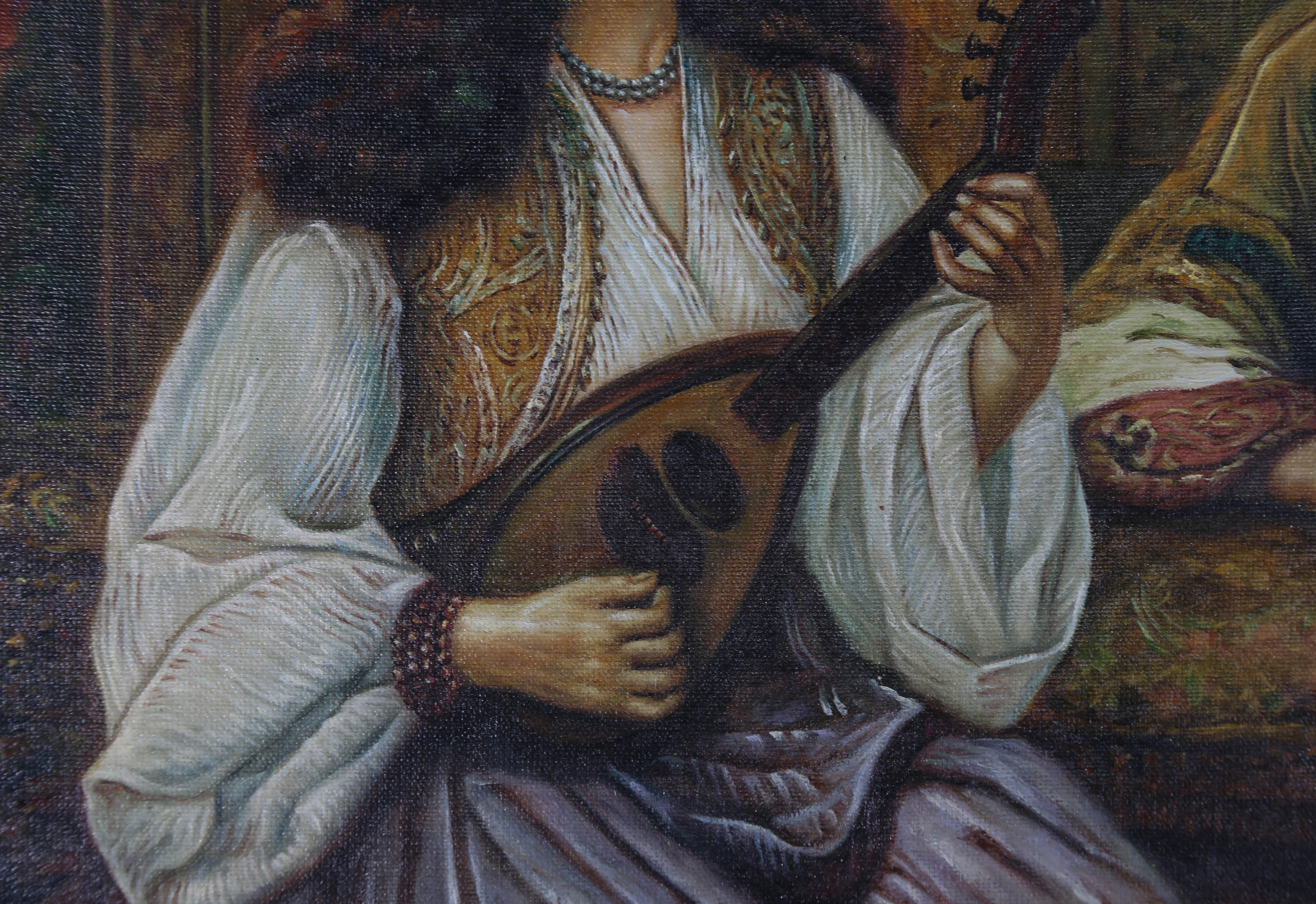 Manner of Rudolf Ernst (1854-1932) - 20th Century Oil, Woman Playing An Oud 1