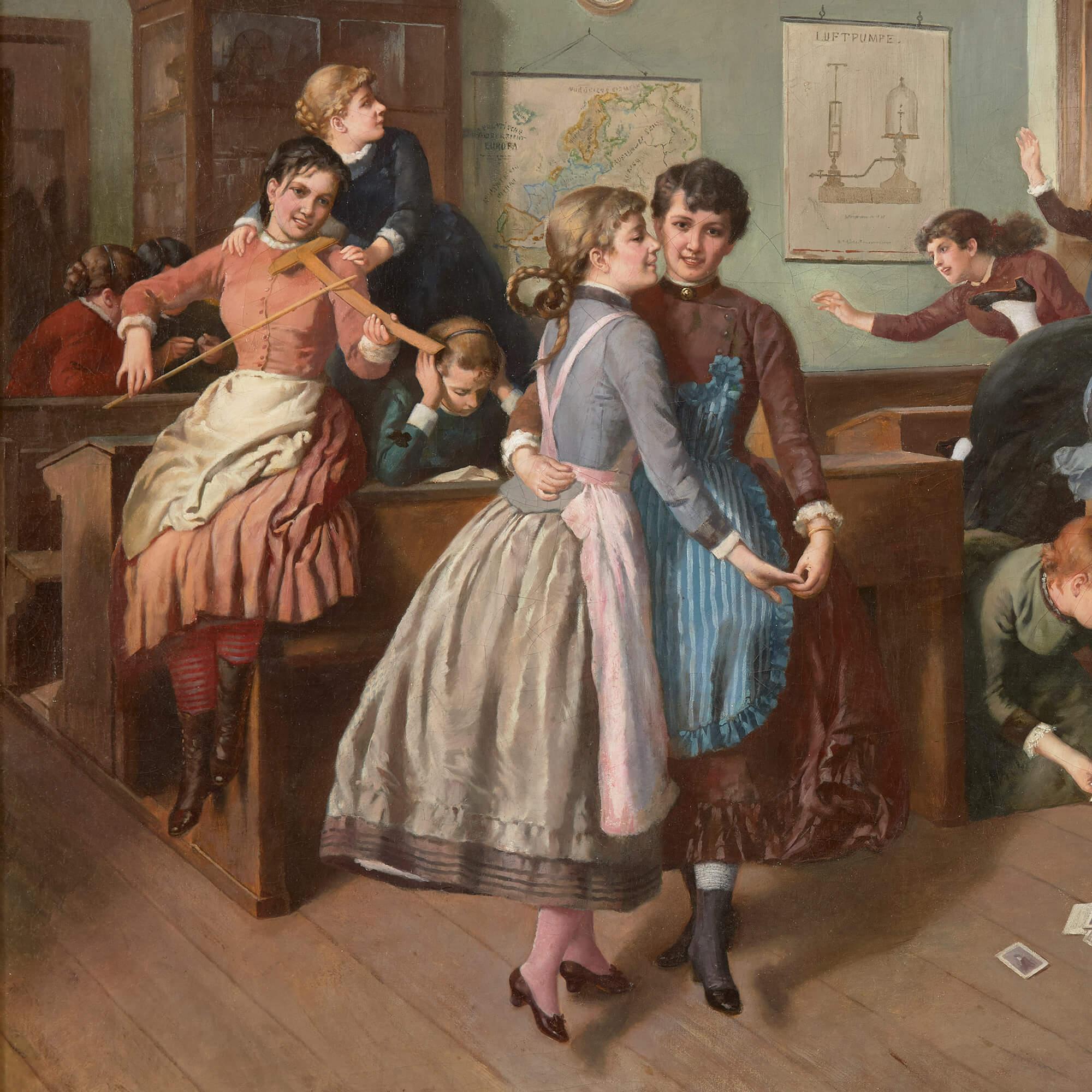 painting of a classroom