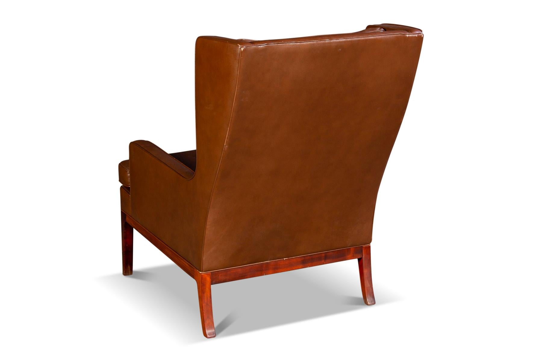 German Rudolf Glatzel Highback Leather Lounge Chair